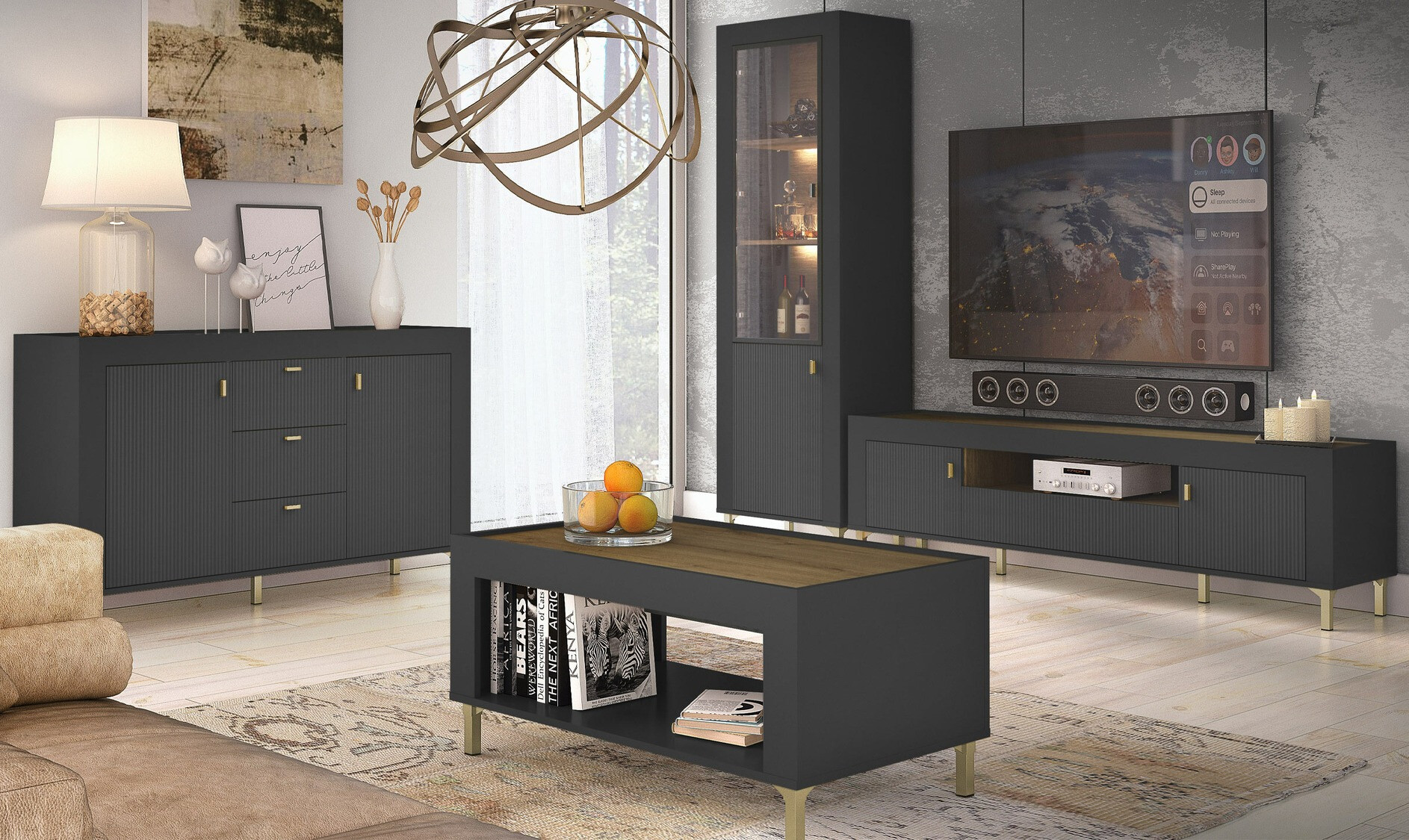 Boekenkast Mormavu 104 (Matzwart)