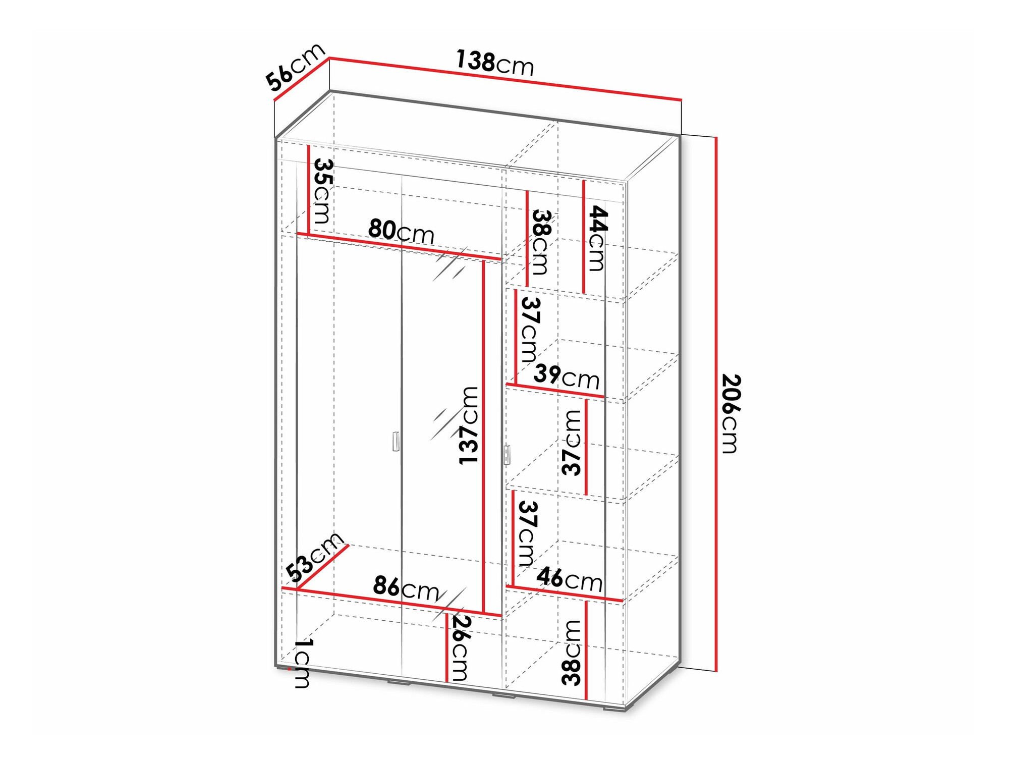 Kledingkast Mormavu 101 (Kasjmier)