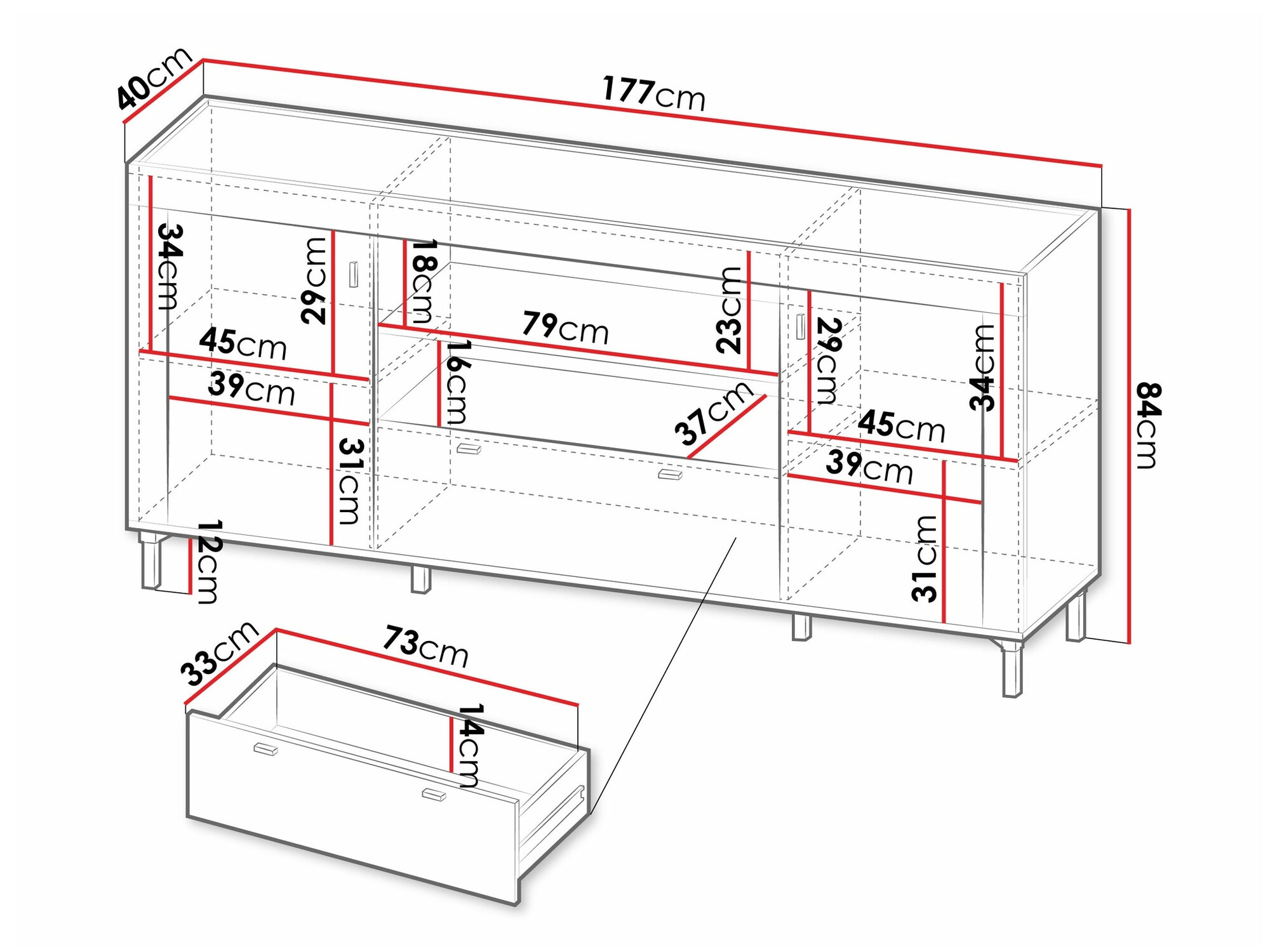 Ladekast Mormavu 110 (Kasjmier)