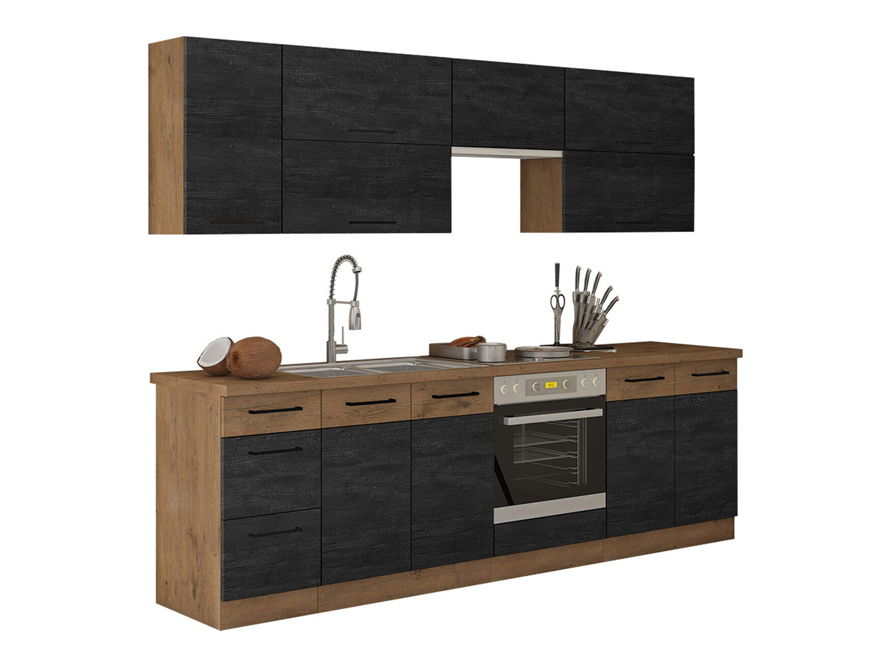 Modulaire keukenset Wood Dark 128