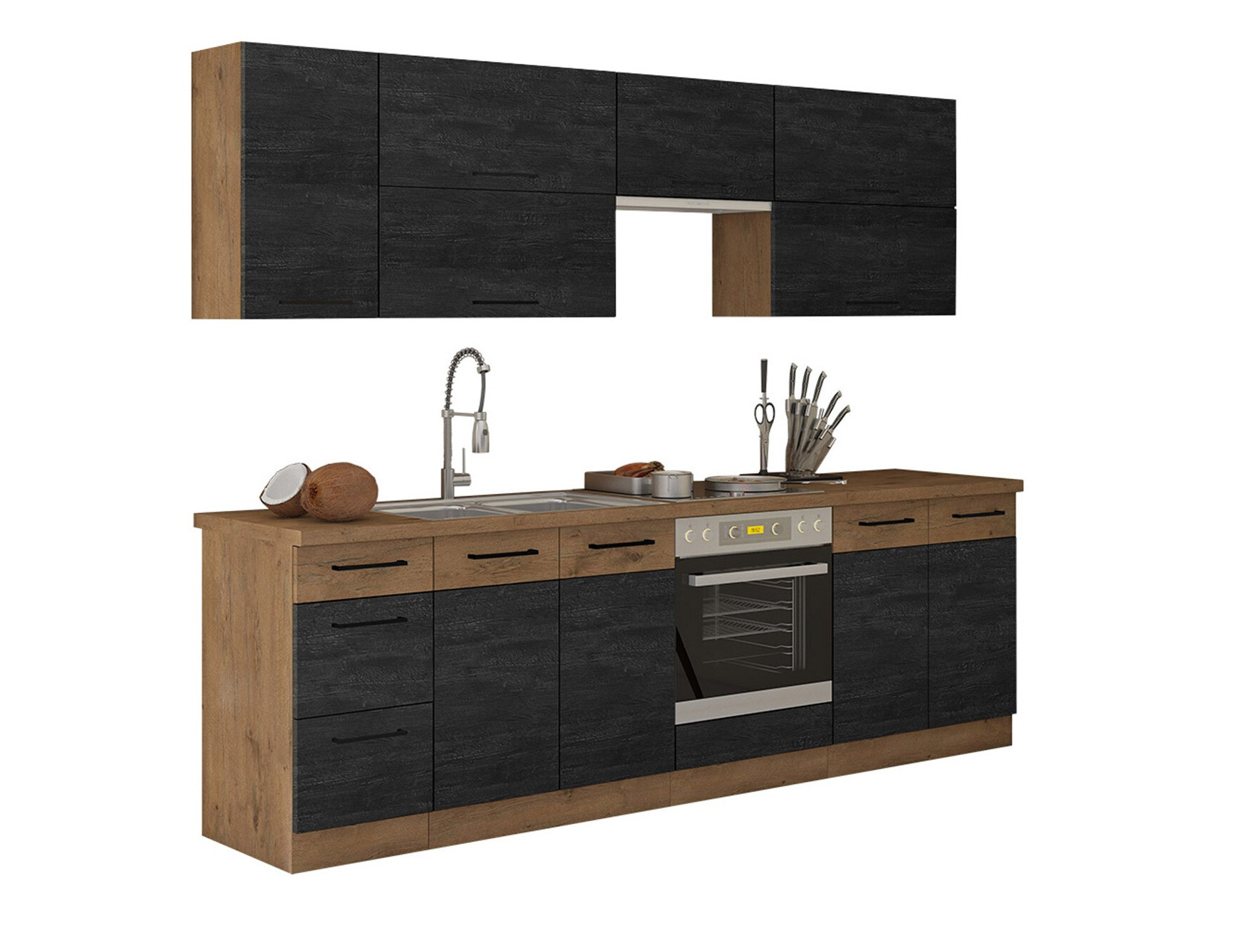 Modulaire keukenset Wood Dark 128
