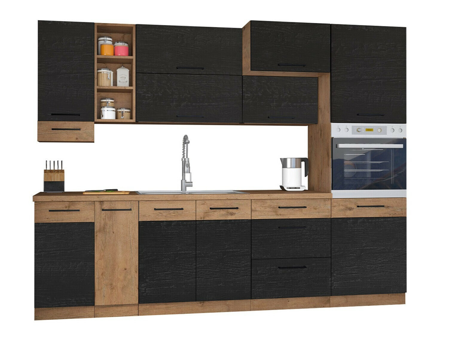 Modulaire keukenset Wood Dark 129