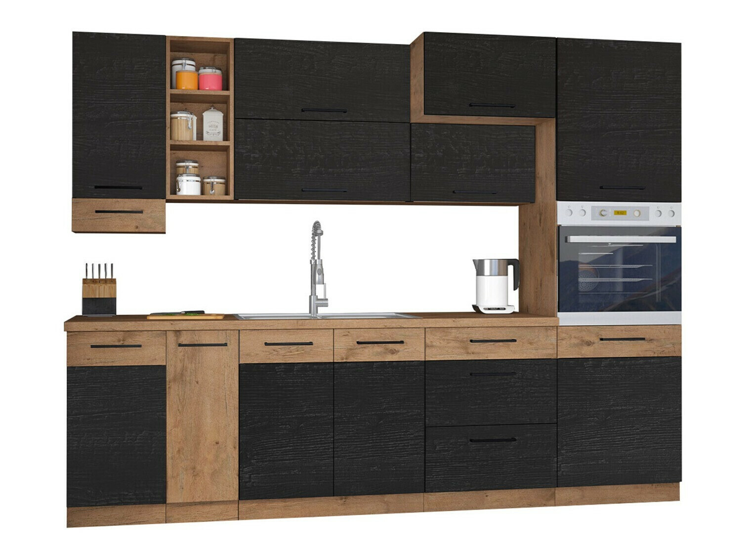 Modulaire keukenset Wood Dark 129
