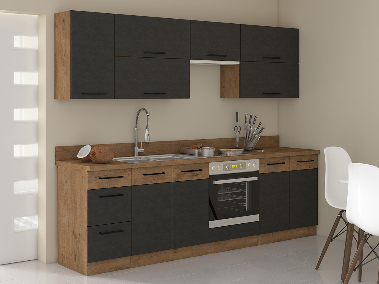 Modulaire keukenset Wood Grey 135