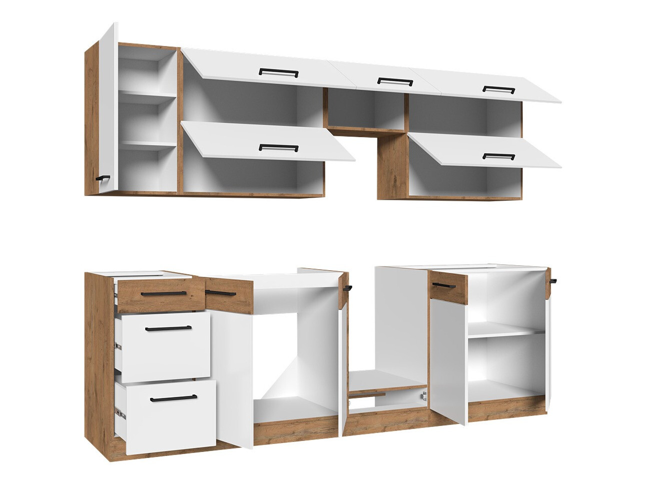 Modulaire keukenset Wood Grey 135