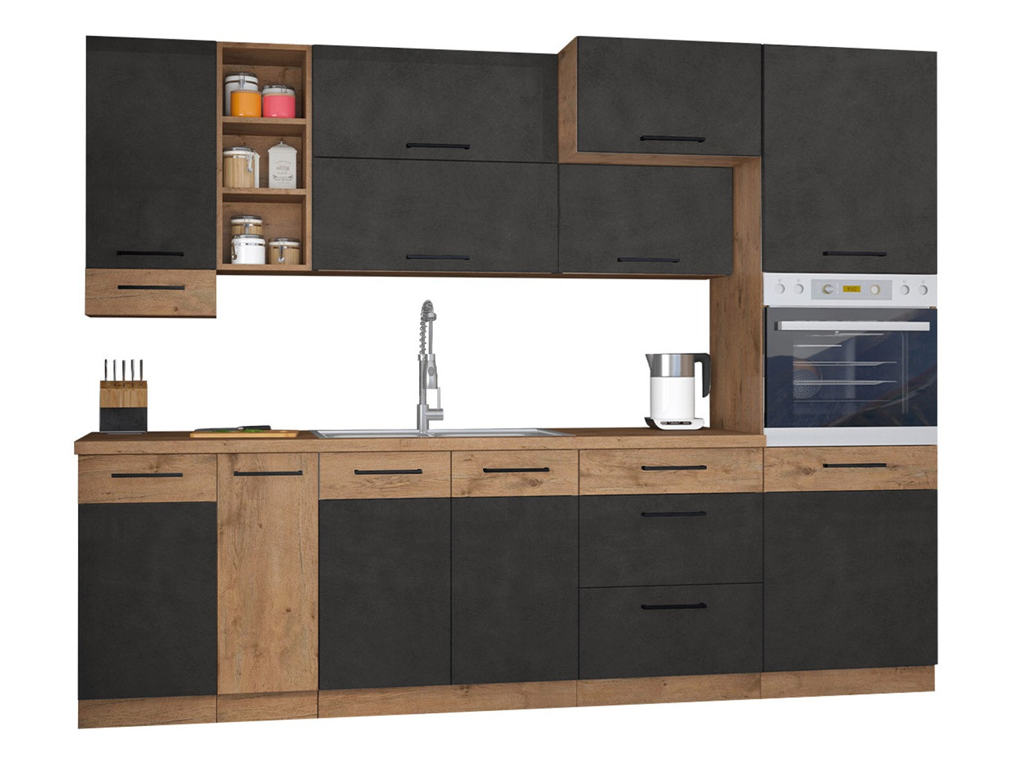 Modulaire keukenset Wood Grey 136