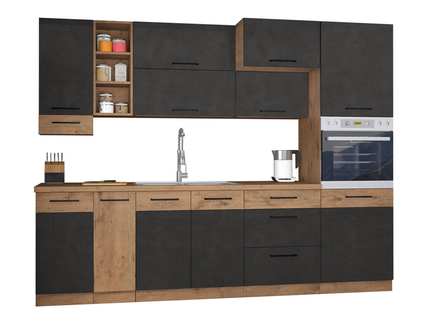 Modulaire keukenset Wood Grey 136