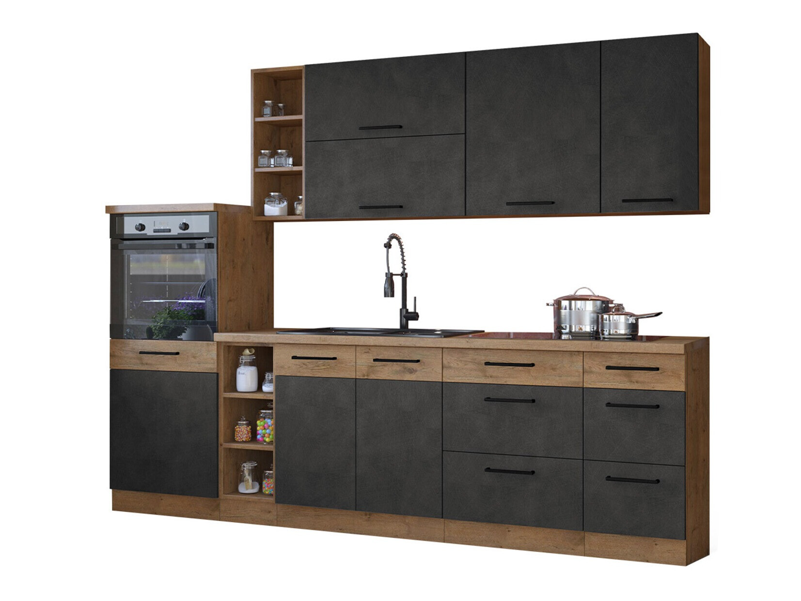 Modulaire keukenset Wood Grey 137