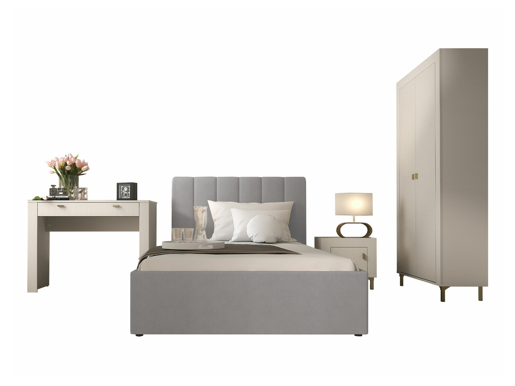 Slaapkamerset Mormavu 112 (Kasjmier + Grijs)