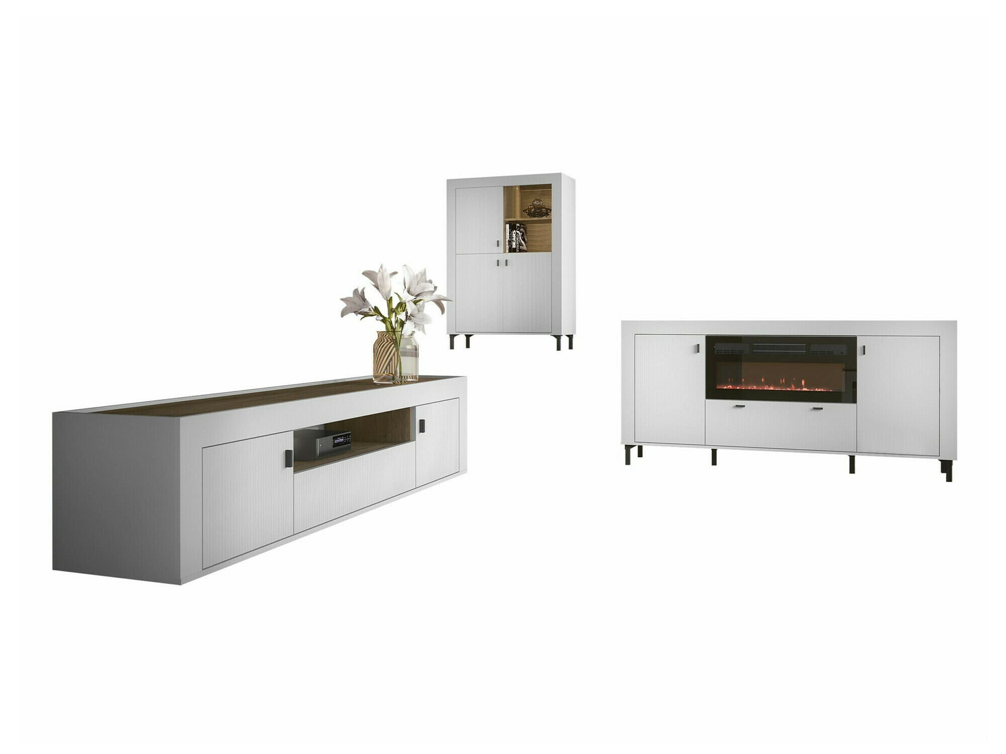 Woonkamerset Mormavu 115 (Mat wit)