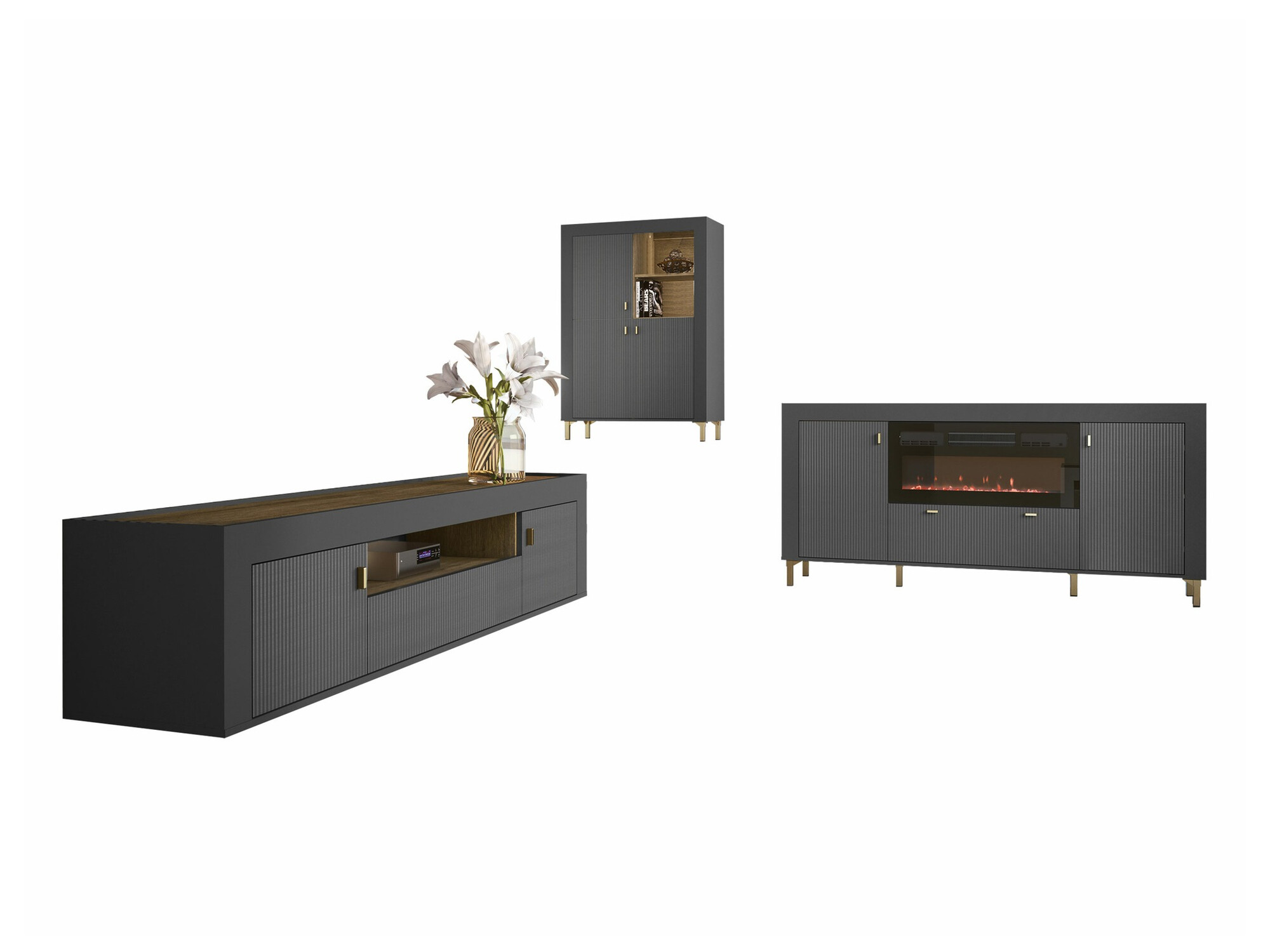 Woonkamerset Mormavu 115 (Matzwart)