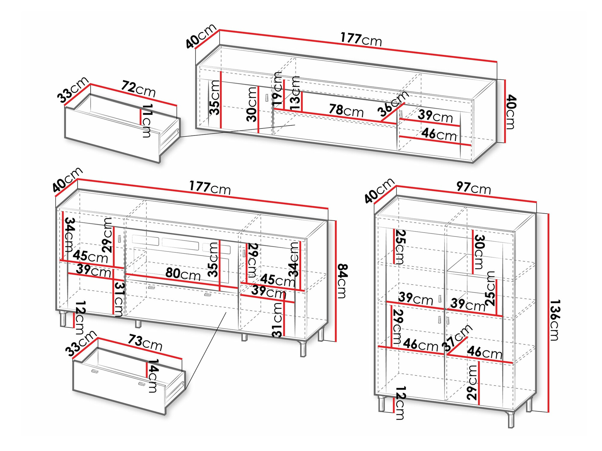 Woonkamerset Mormavu 115 (Matzwart)