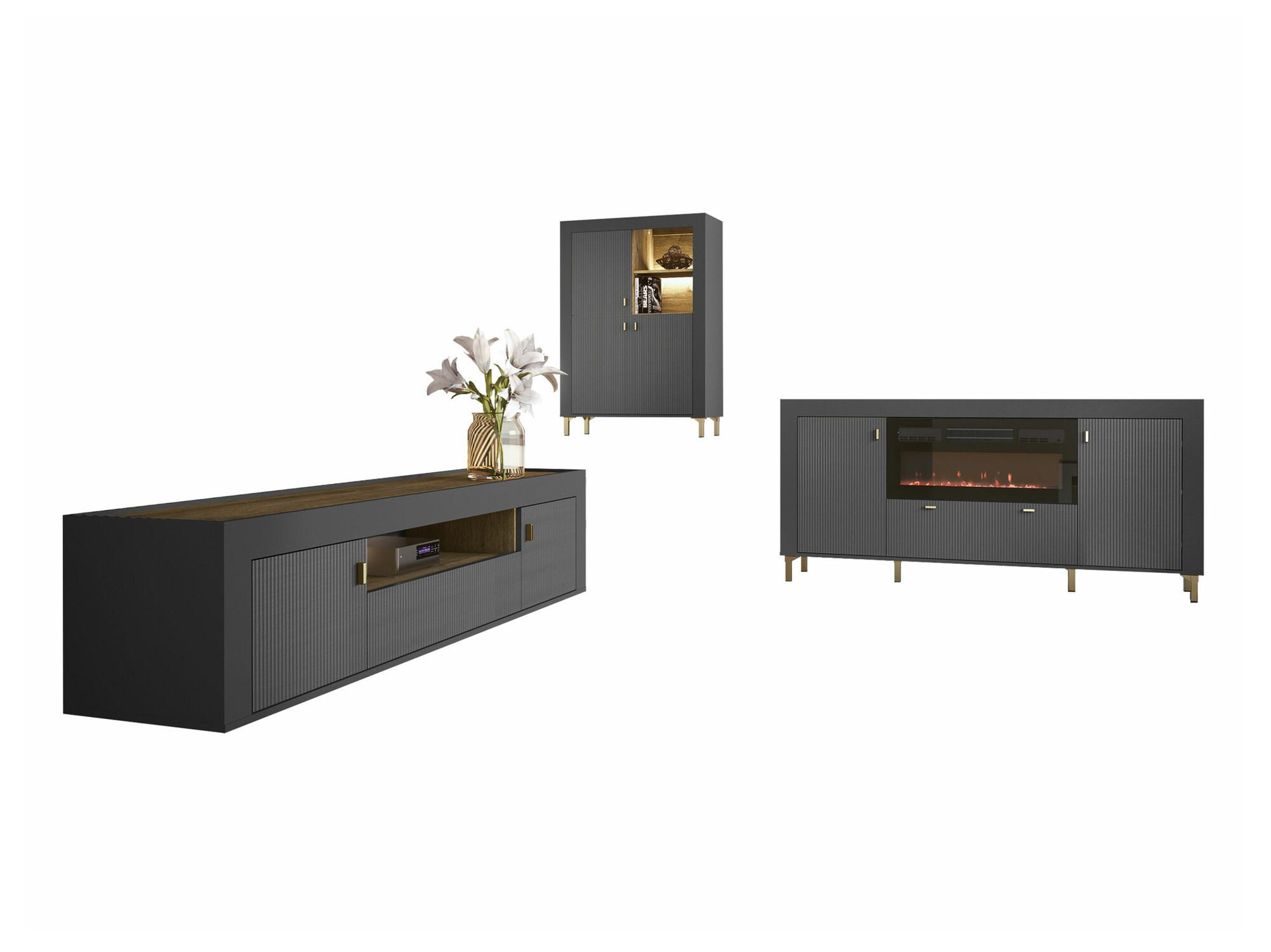 Woonkamerset Mormavu 115 (Matzwart)