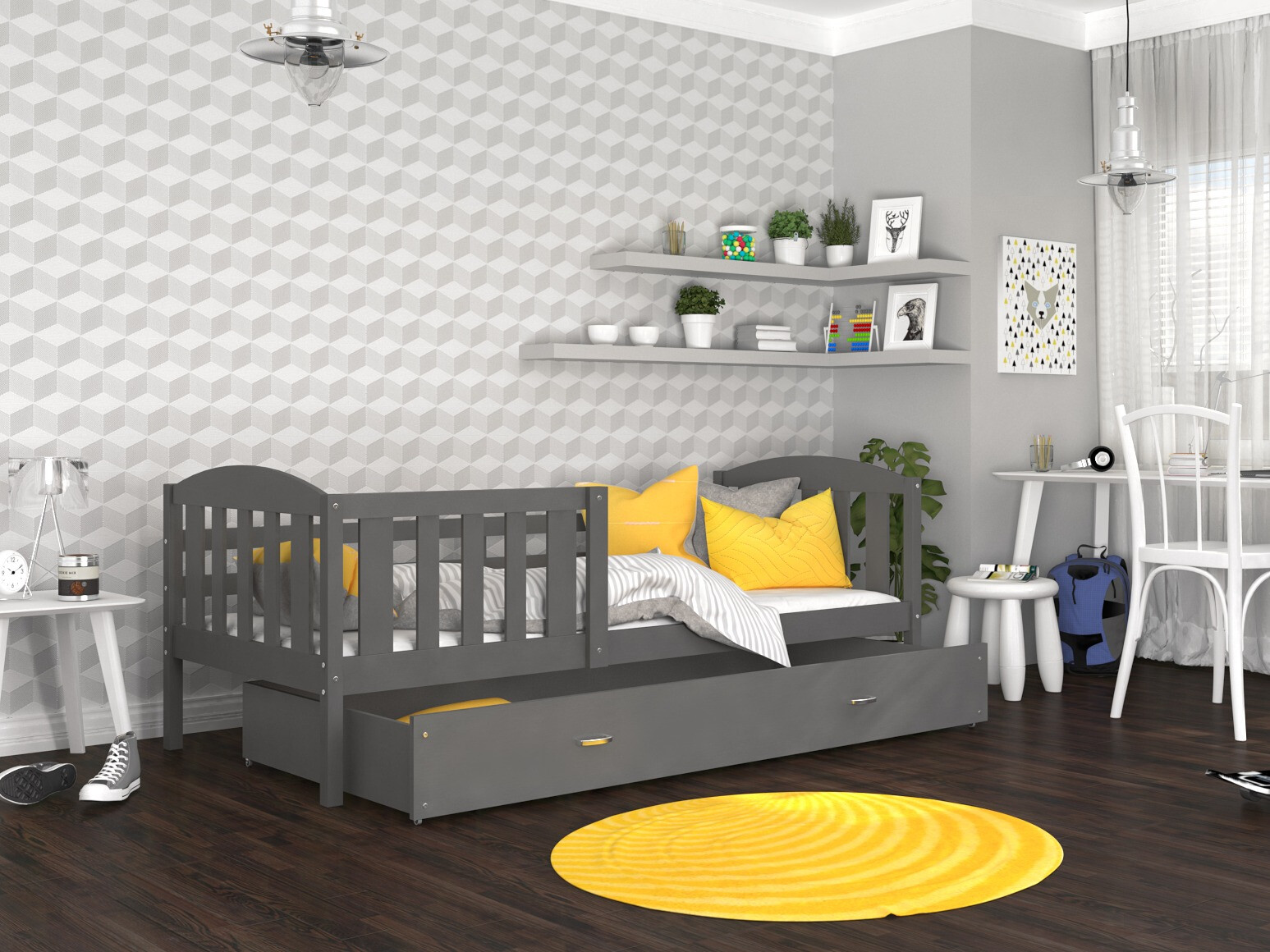 Bed Aurora 126 (Grijs)