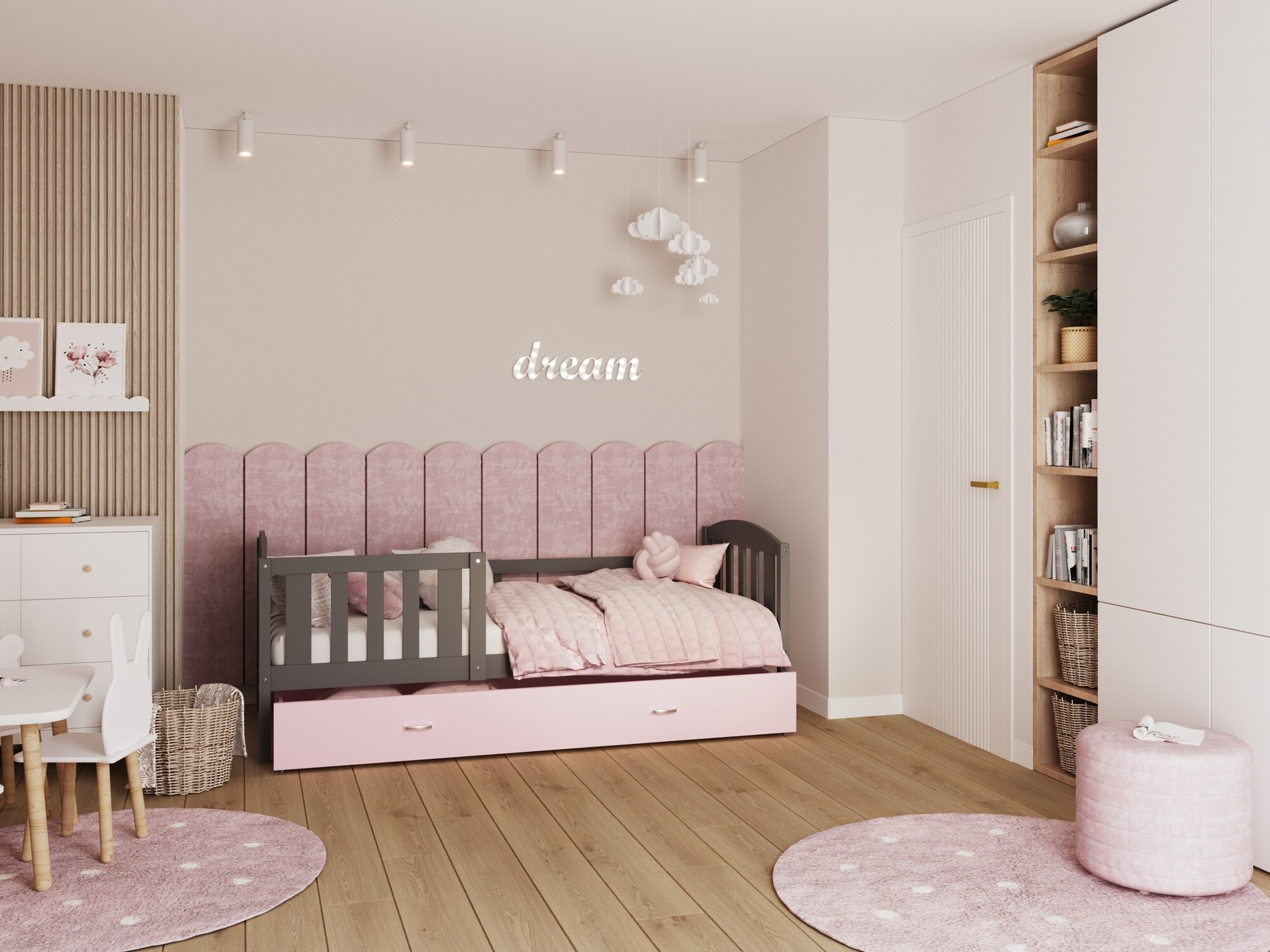 Bed Aurora 126 (Grijs)