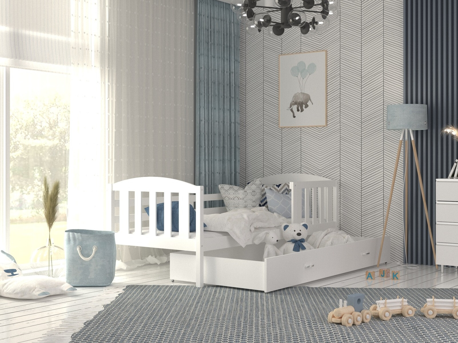 Bed Aurora 126 (Wit)