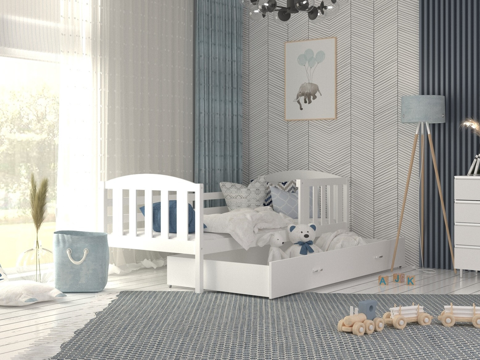 Bed Aurora 126 (Wit)