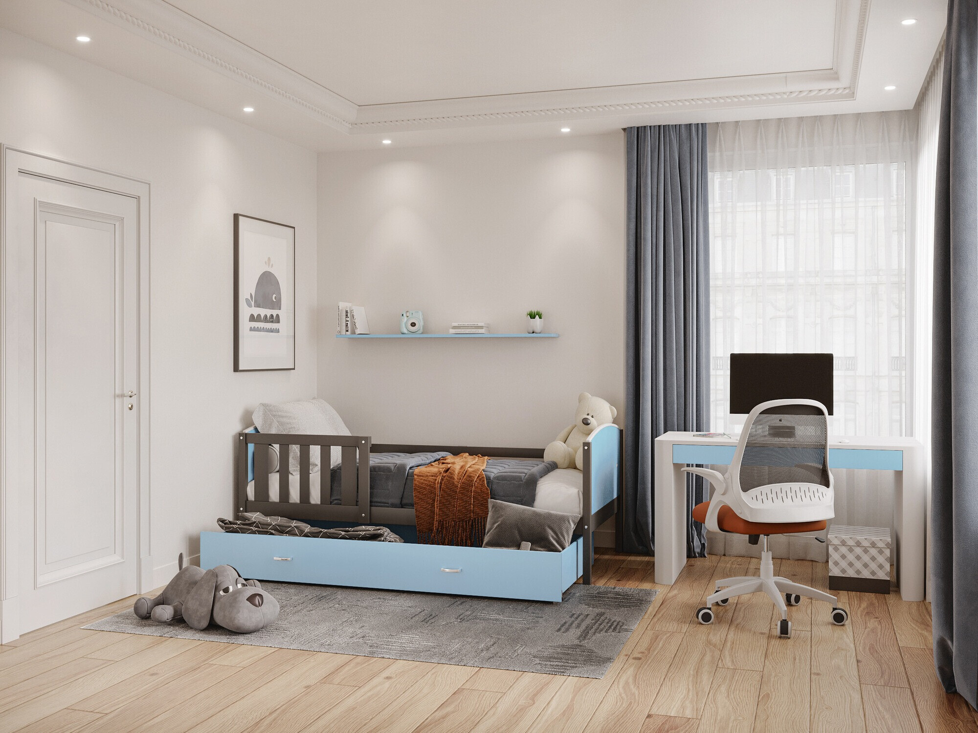 Bed Aurora 131 (Grijs)