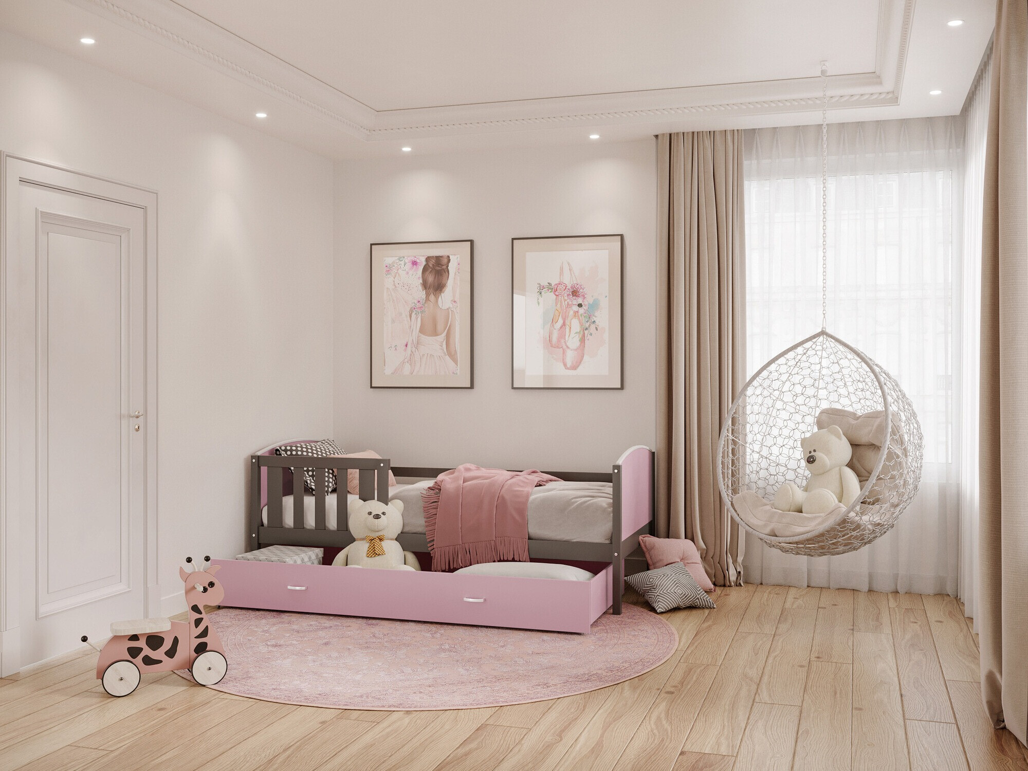 Bed Aurora 131 (Grijs)