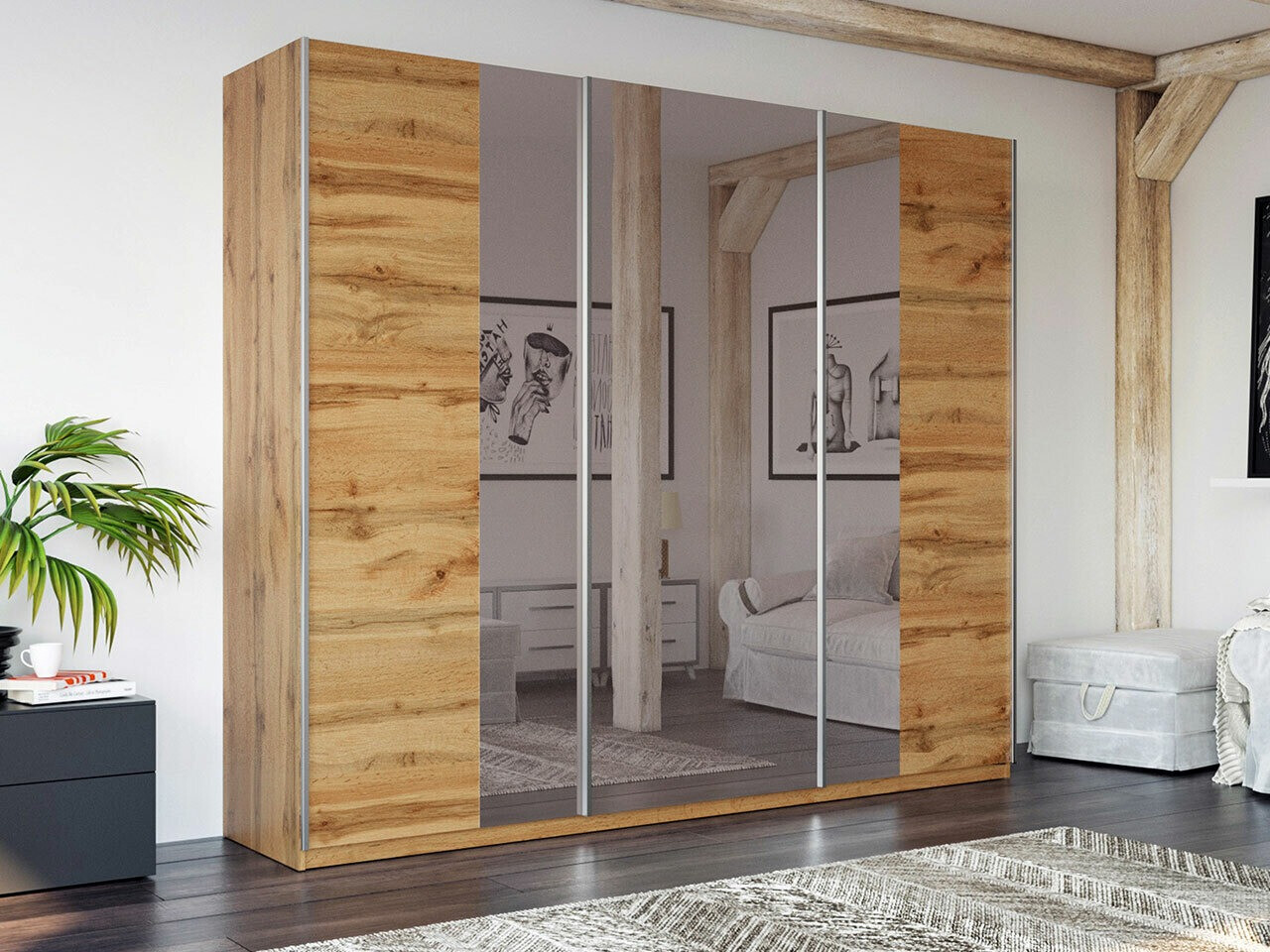 Kledingkast Honolulu 129 (Wotan eik)