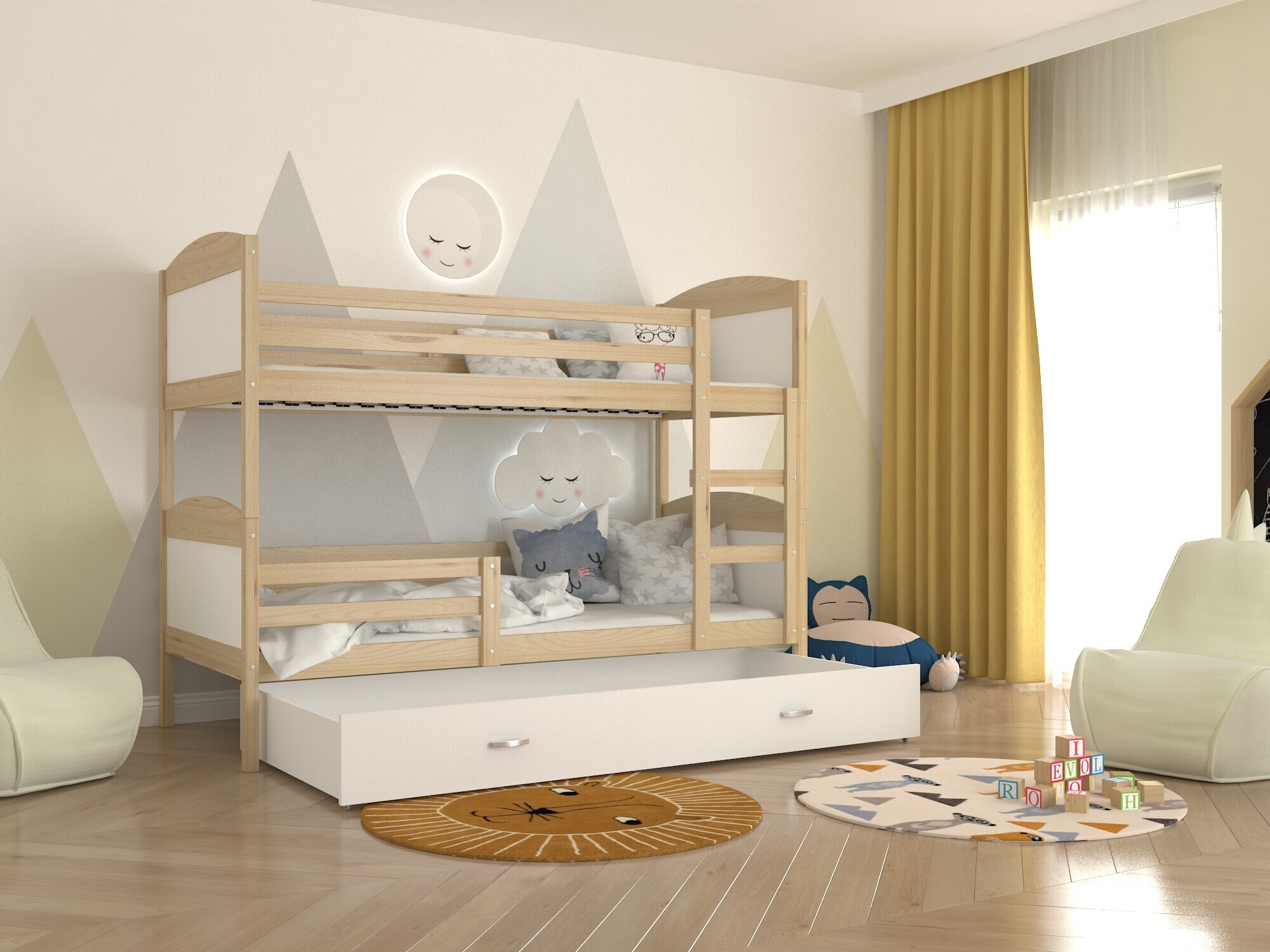 Stapelbed Aurora 102 (Grenen)