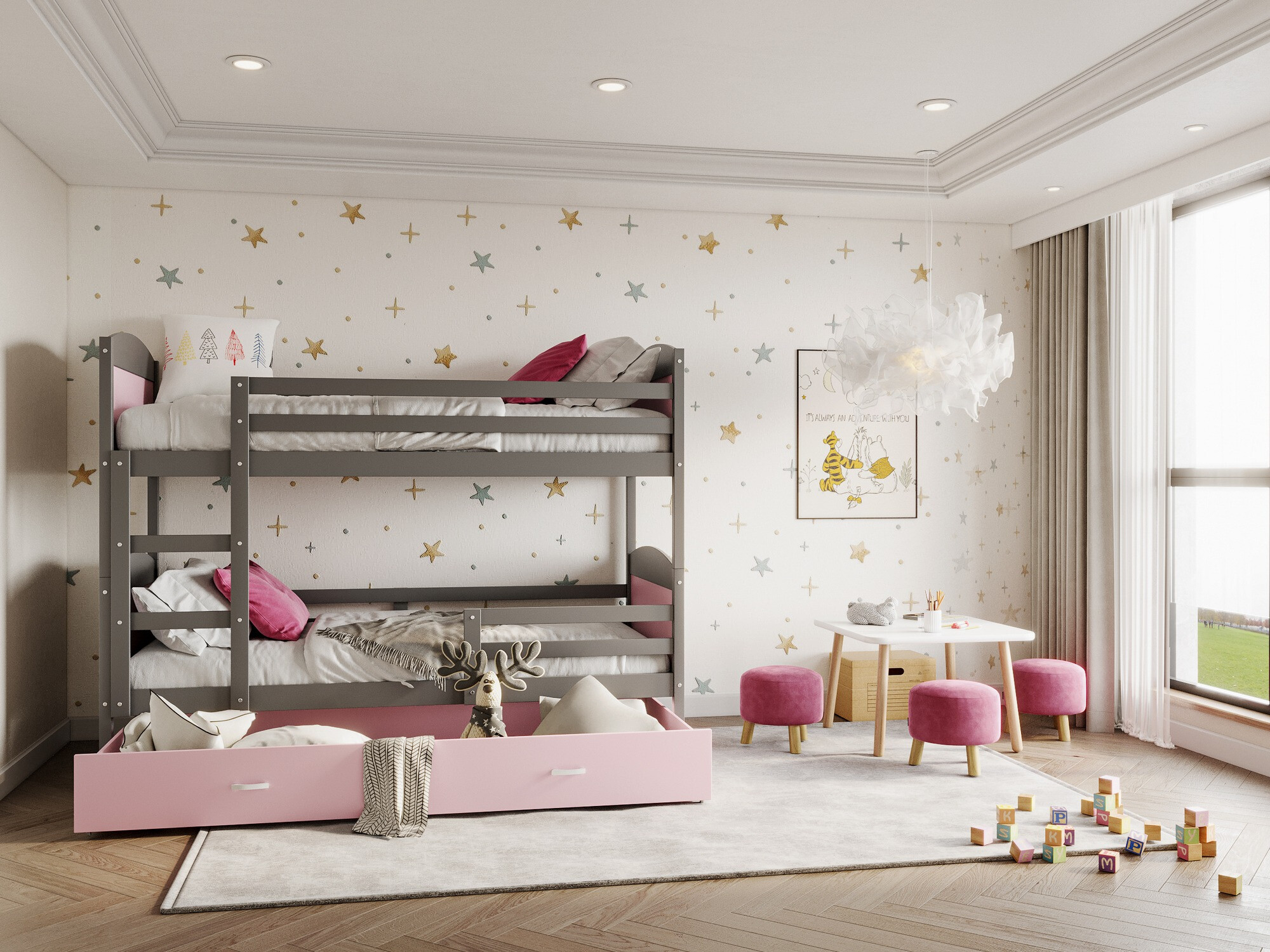 Stapelbed Aurora 102 (Grijs)