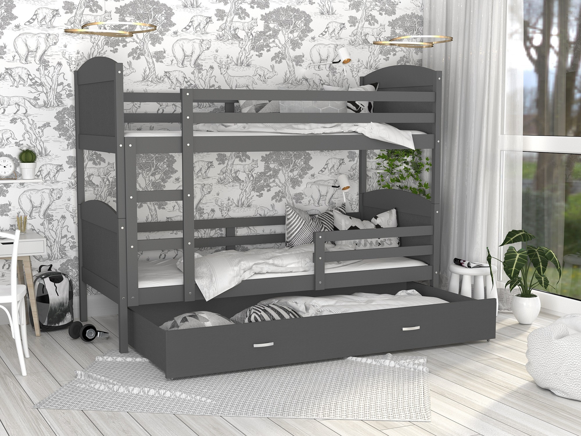 Stapelbed Aurora 103 (Grijs)