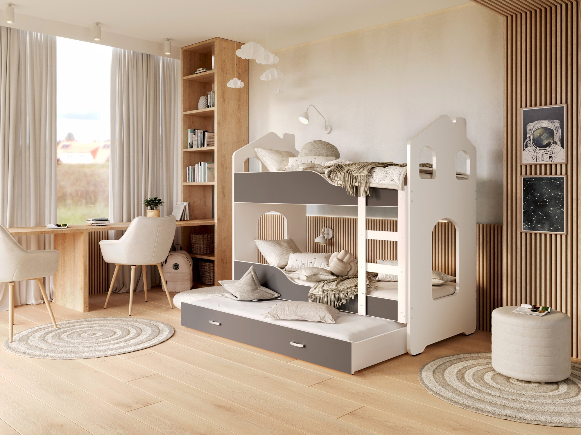 Stapelbed Aurora 114 (Grijs)