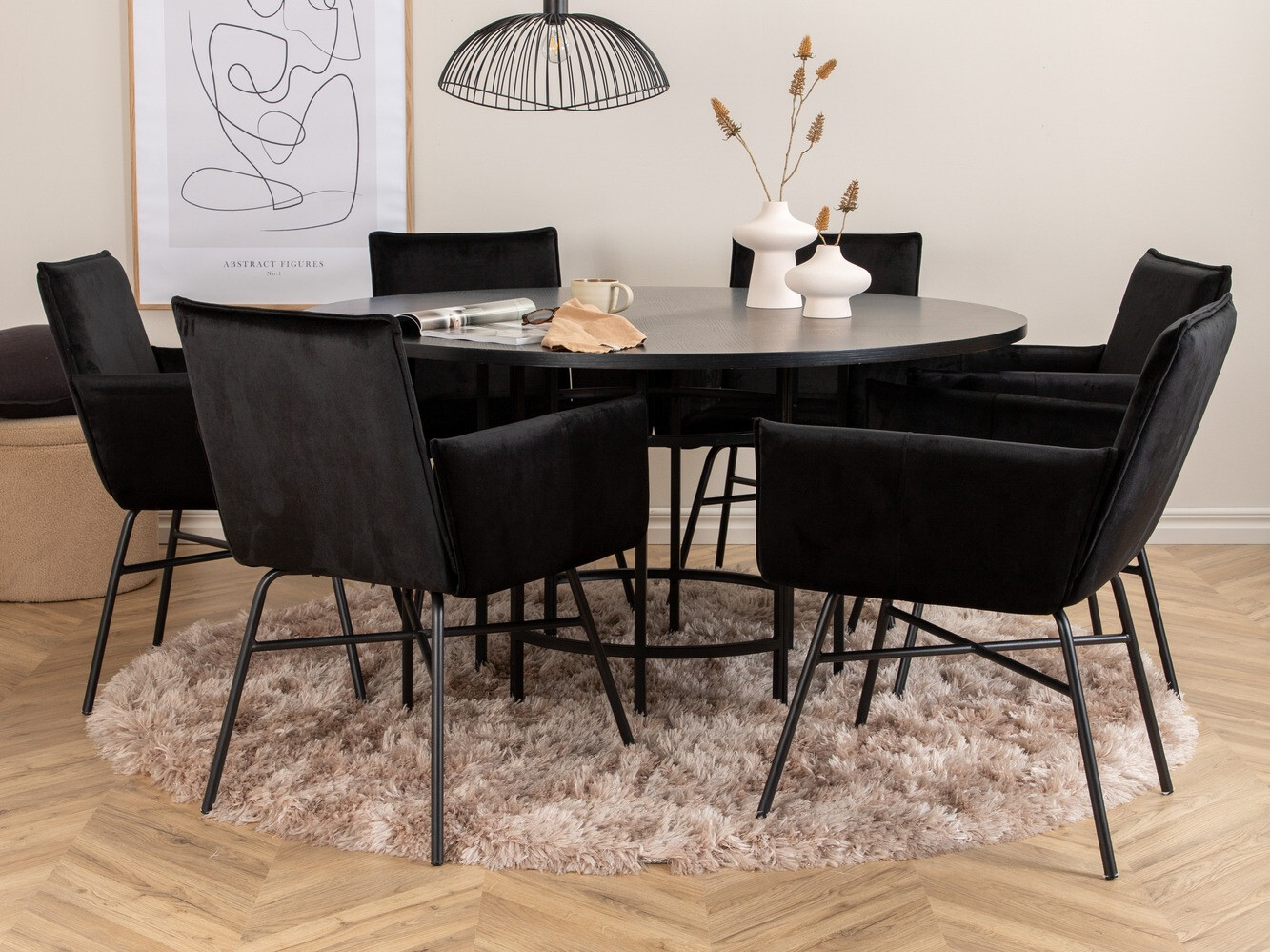 Eetkamerset Dallas 2391 (Zwart)