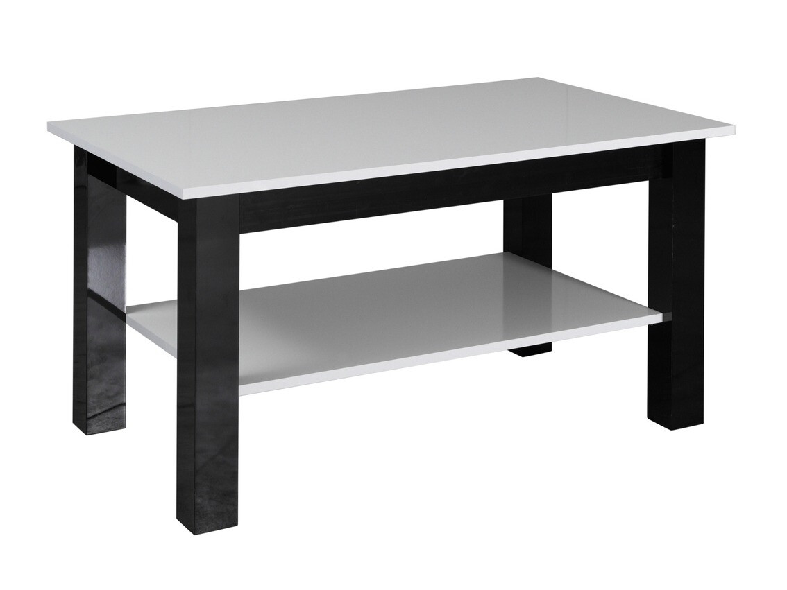 Salontafel Murrieta 114 (Glanzend wit + Glanzend zwart)