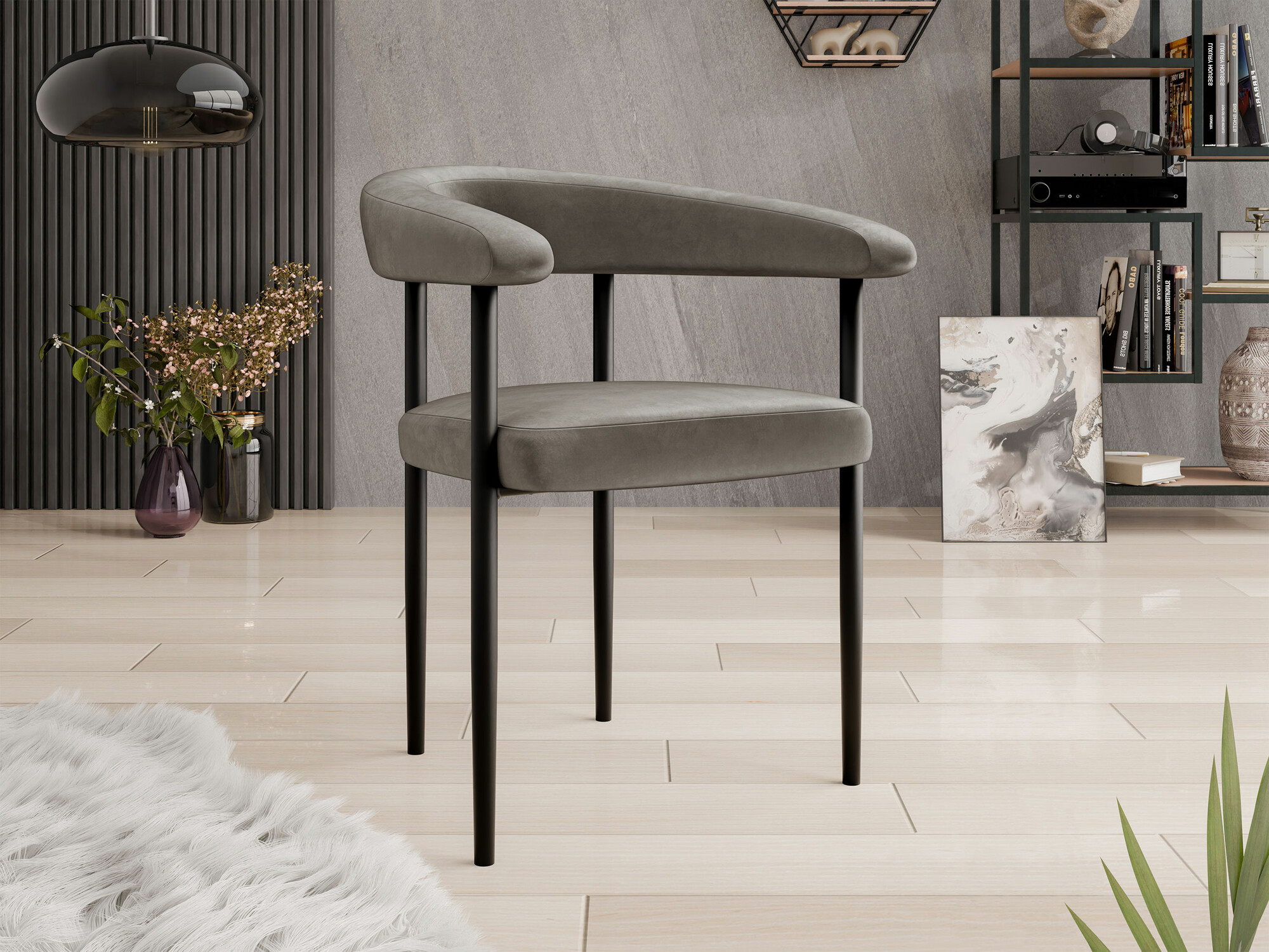 Stoel Jackson 110 (Zwart + Magic Velvet 2209)