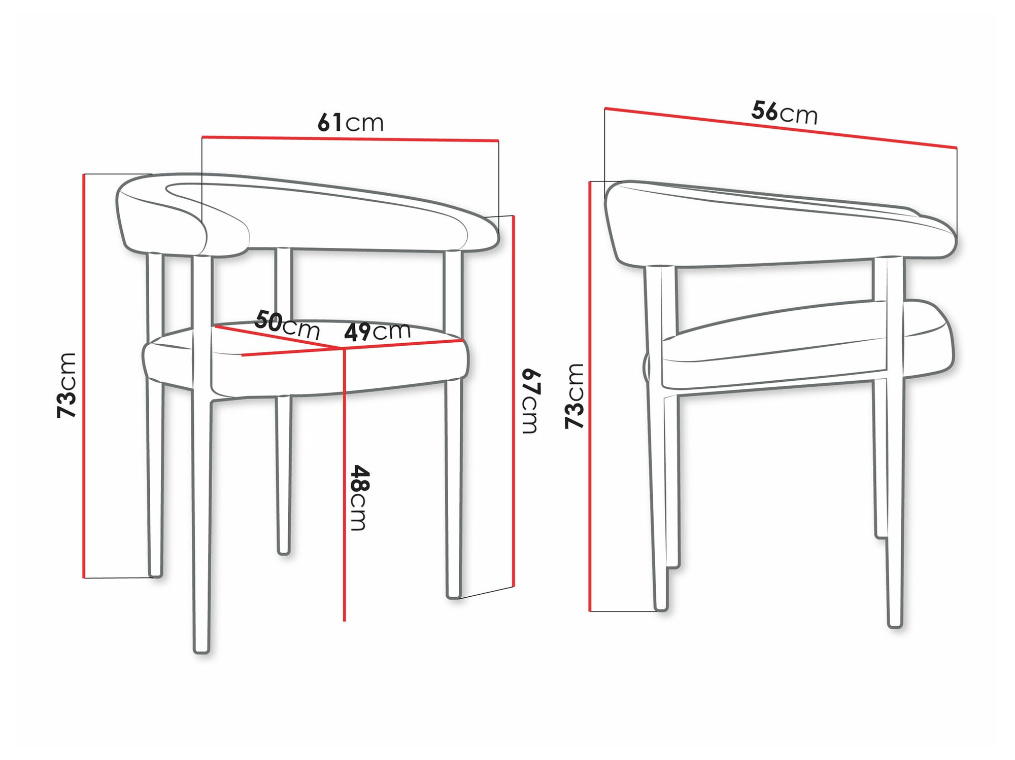 Stoel Jackson 110 (Zwart + Magic Velvet 2217)