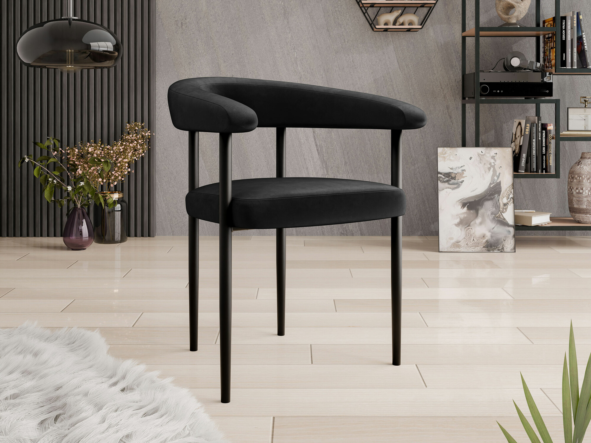 Stoel Jackson 110 (Zwart + Magic Velvet 2219)