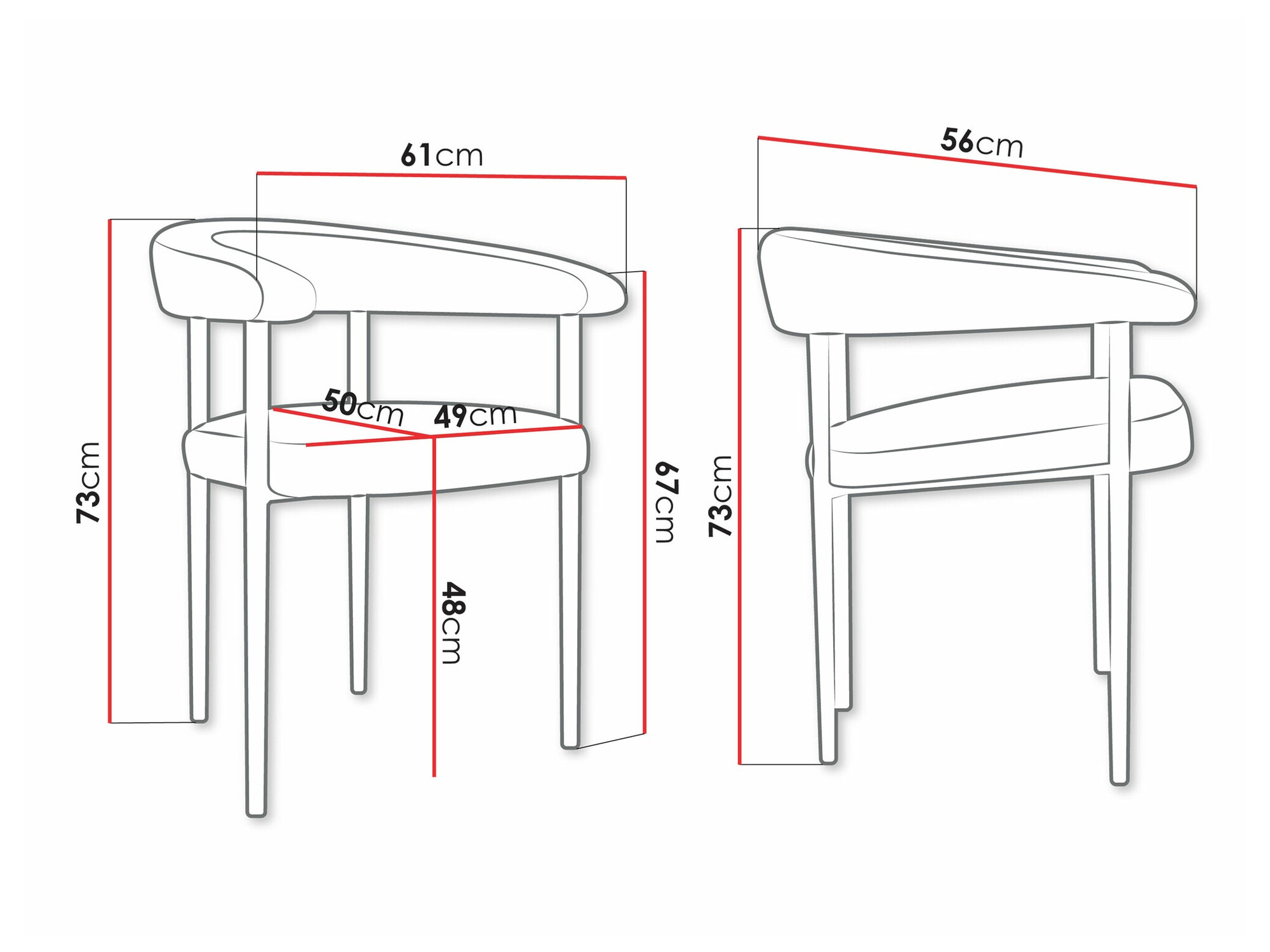 Stoel Jackson 110 (Zwart + Magic Velvet 2225)