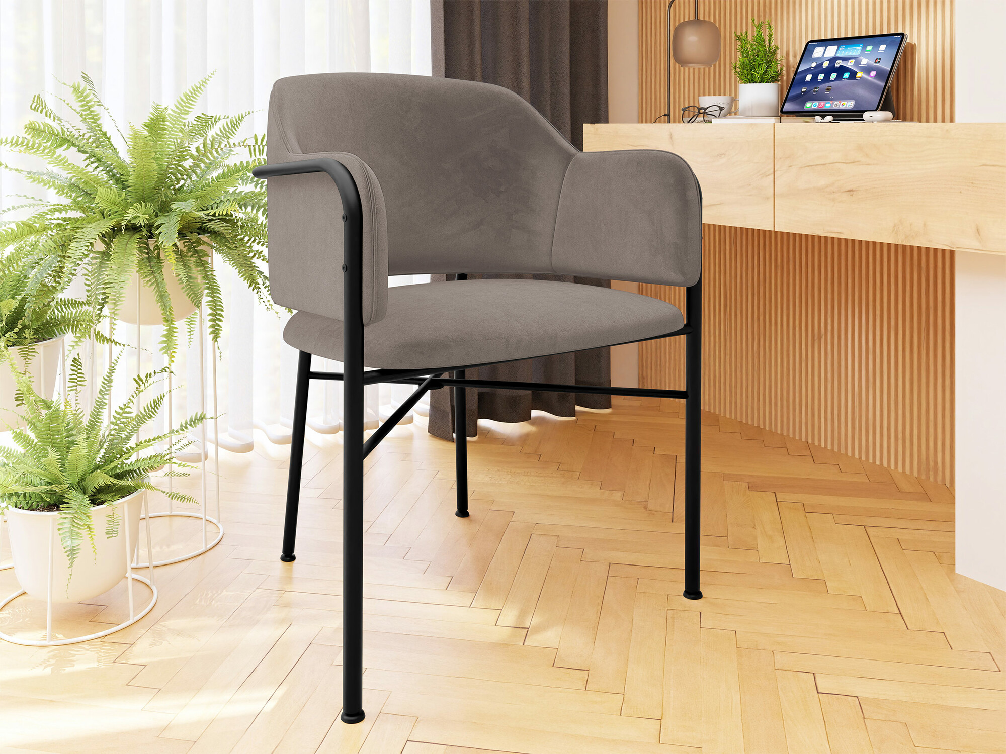 Stoel Jackson 113 (Zwart + Magic Velvet 2209)
