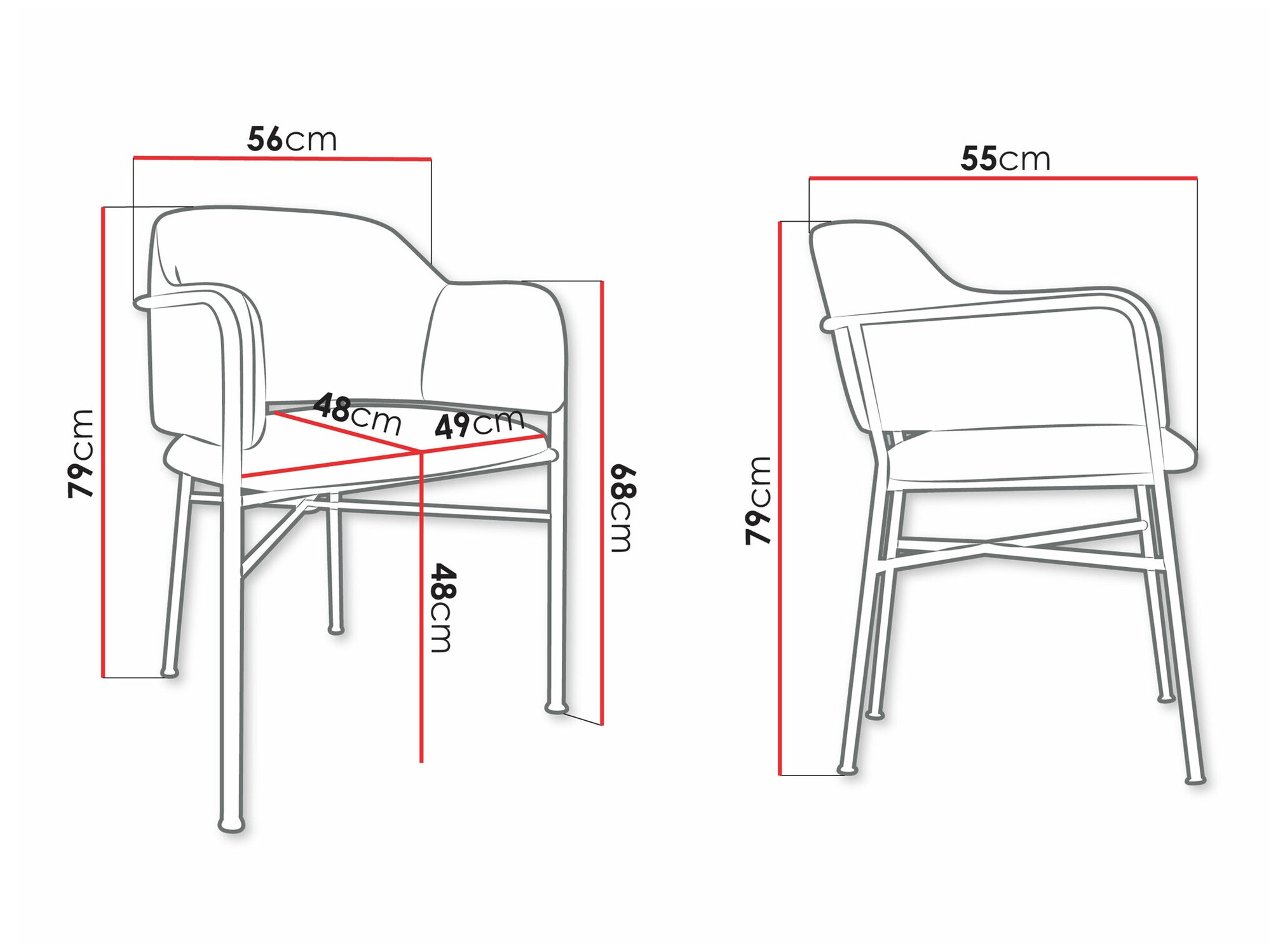 Stoel Jackson 113 (Zwart + Magic Velvet 2219)