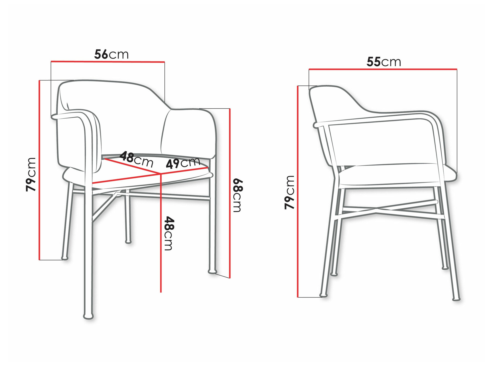 Stoel Jackson 113 (Zwart + Magic Velvet 2225)