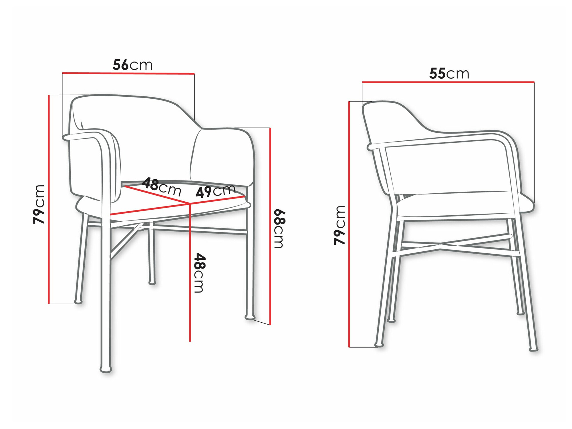 Stoel Jackson 113 (Zwart + Magic Velvet 2240)