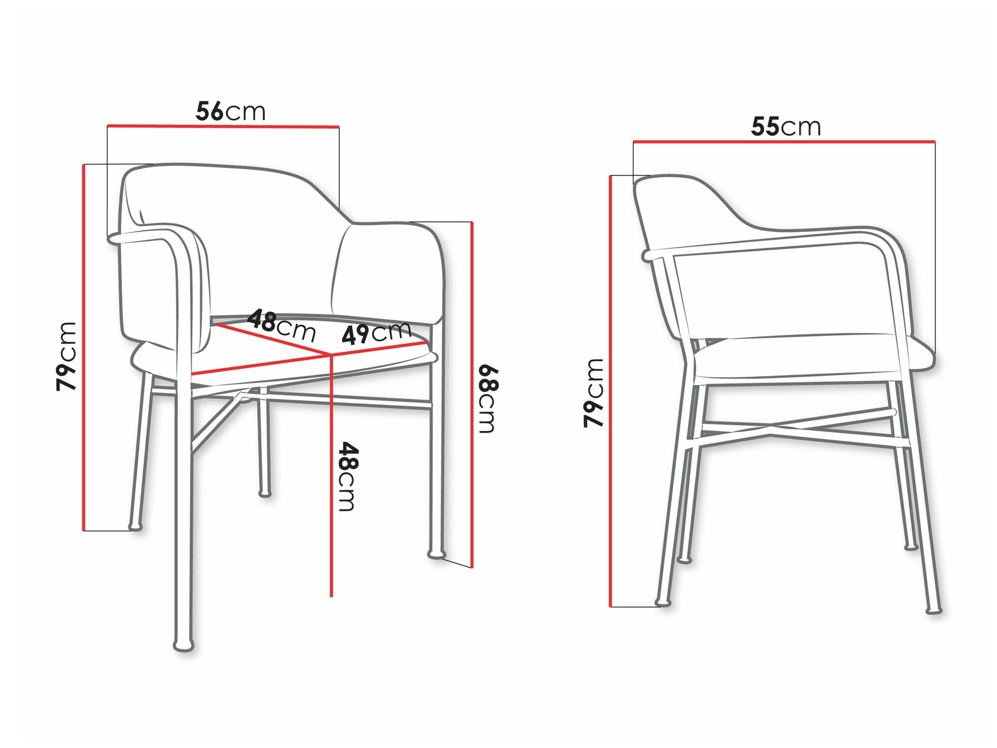Stoel Jackson 113 (Zwart + Magic Velvet 2250)