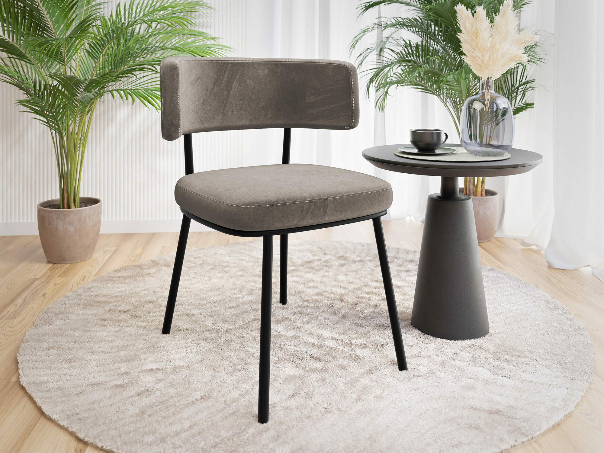 Stoel Jackson 114 (Zwart + Magic Velvet 2209)