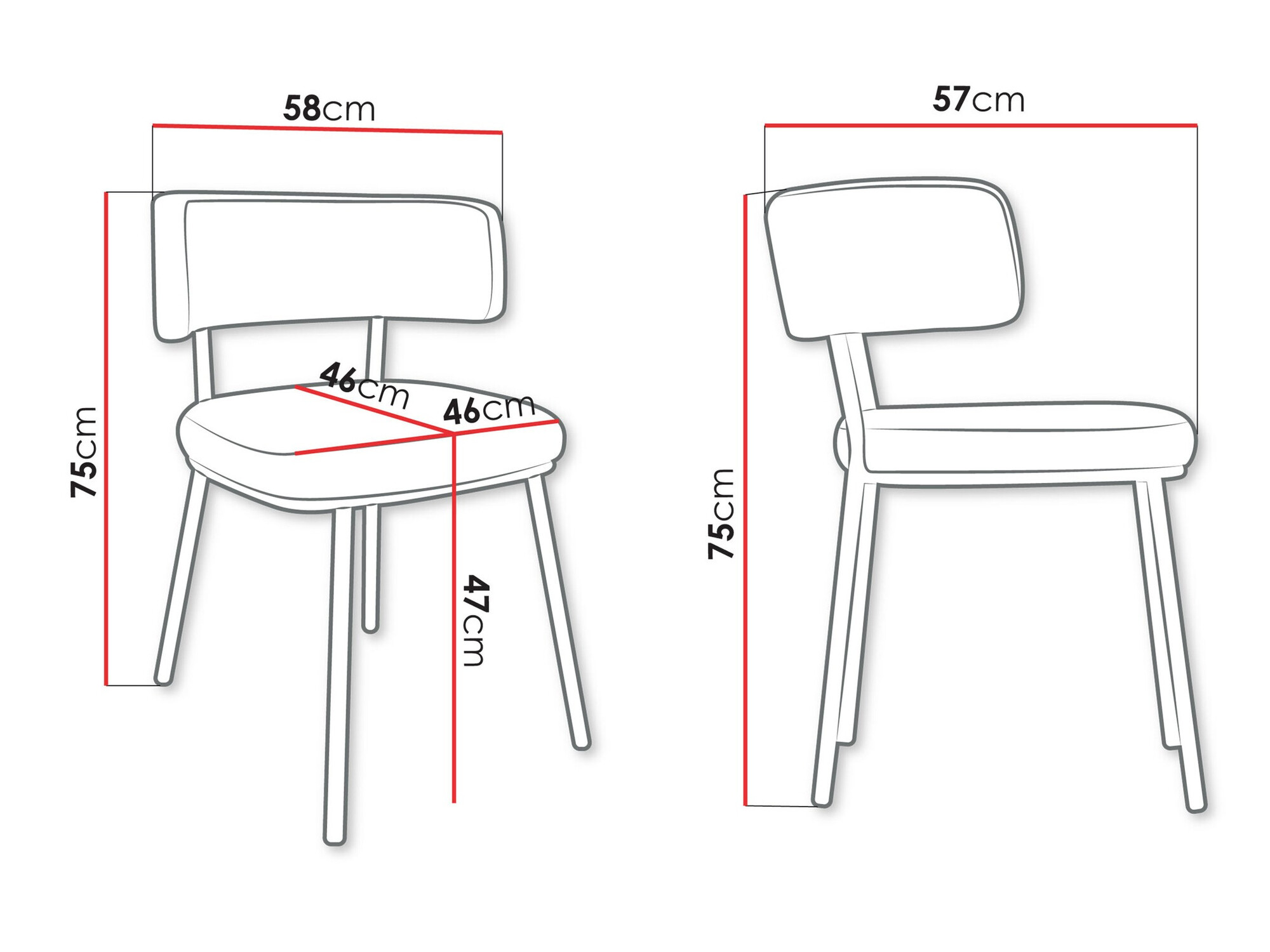 Stoel Jackson 114 (Zwart + Magic Velvet 2216)