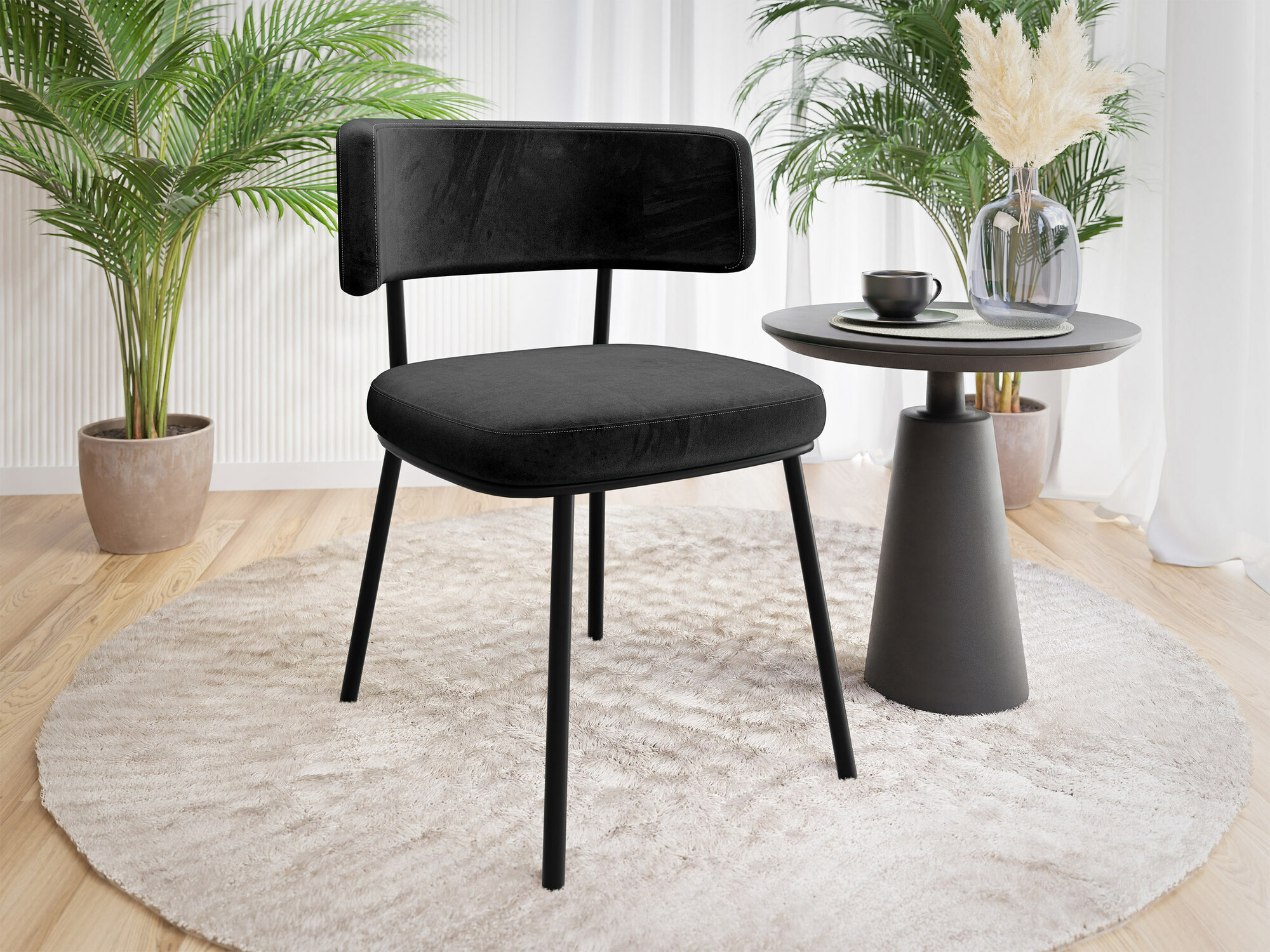 Stoel Jackson 114 (Zwart + Magic Velvet 2219)