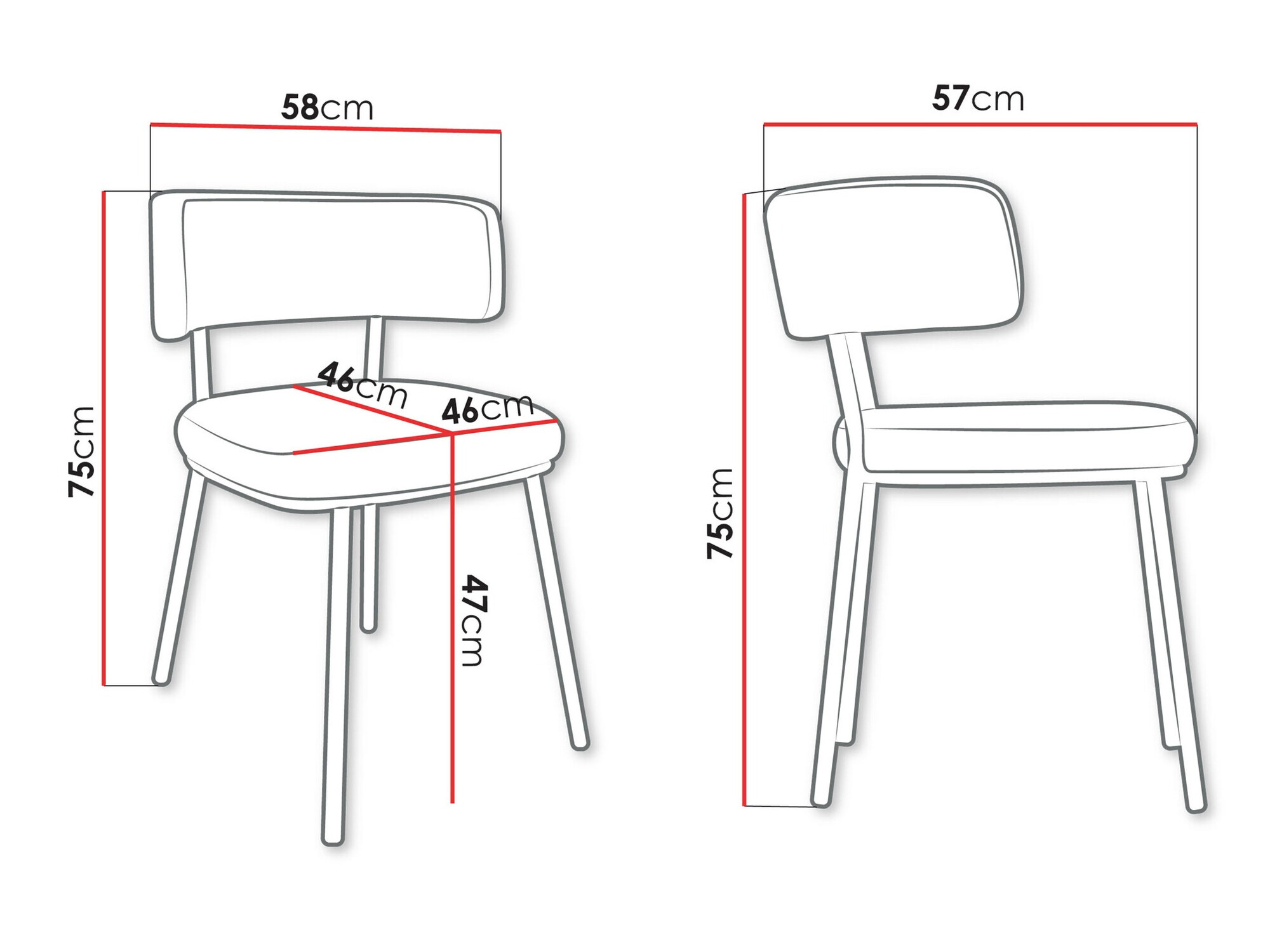 Stoel Jackson 114 (Zwart + Magic Velvet 2225)
