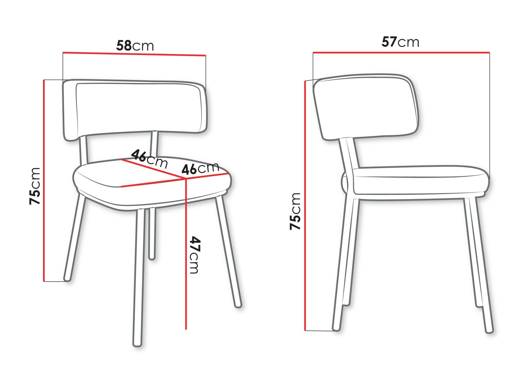 Stoel Jackson 114 (Zwart + Magic Velvet 2250)