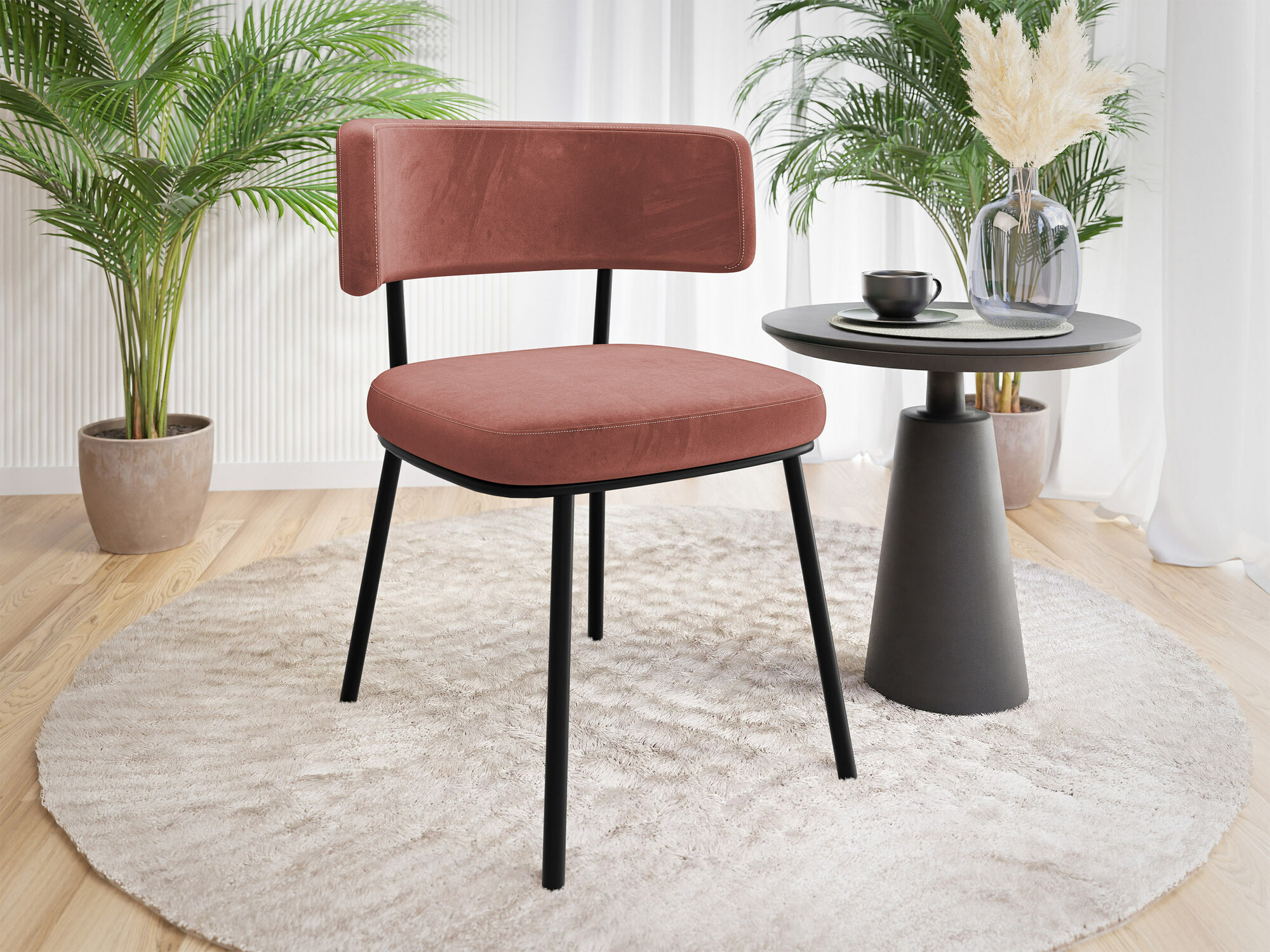 Stoel Jackson 114 (Zwart + Magic Velvet 2258)