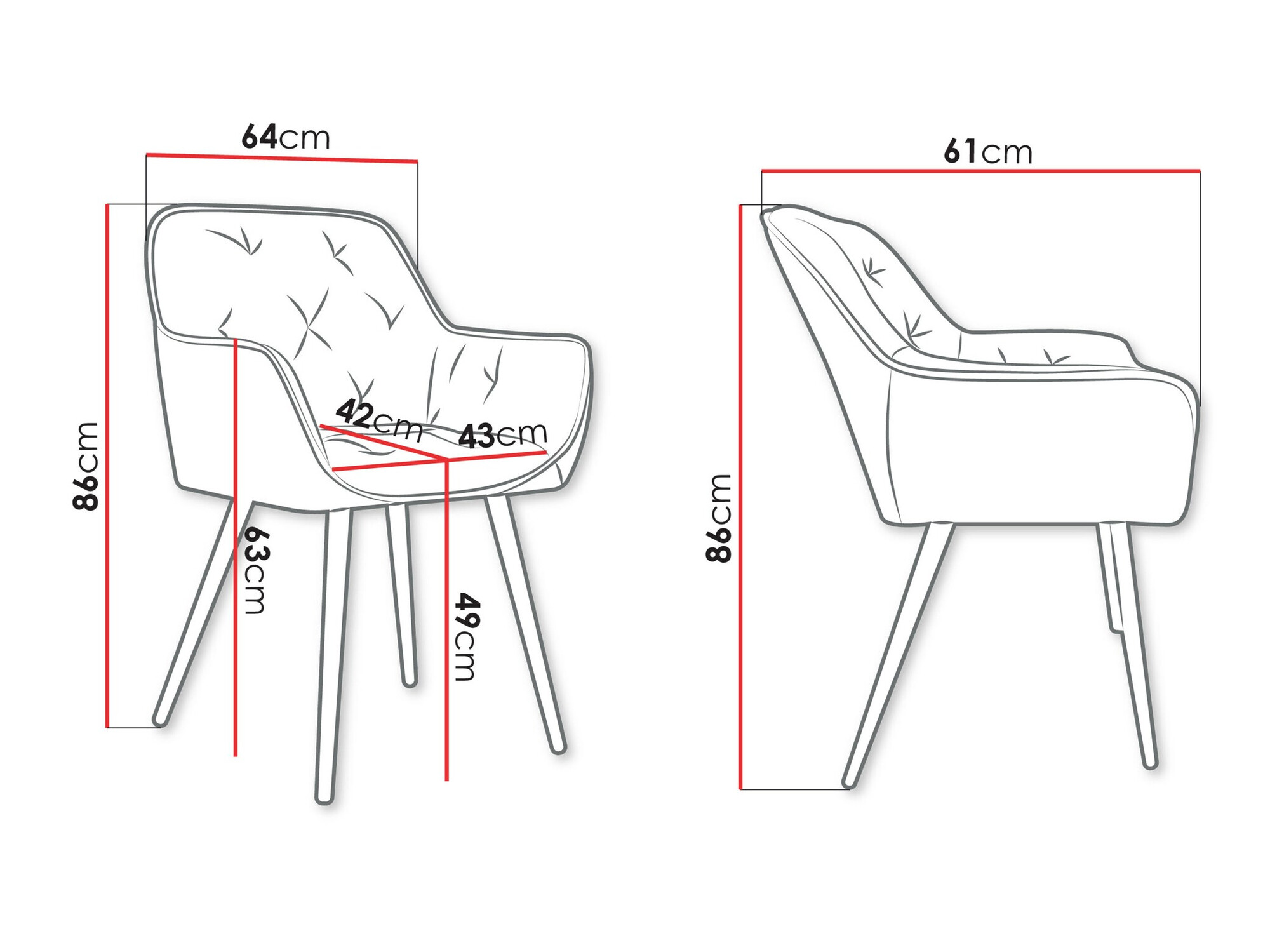 Stoel Jackson 115 (Zwart + Magic Velvet 2216)