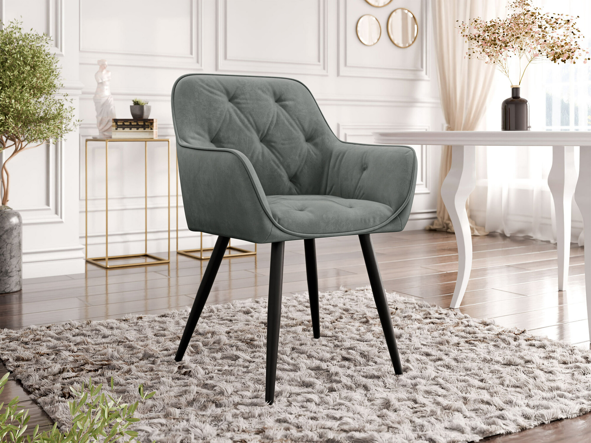 Stoel Jackson 115 (Zwart + Magic Velvet 2217)