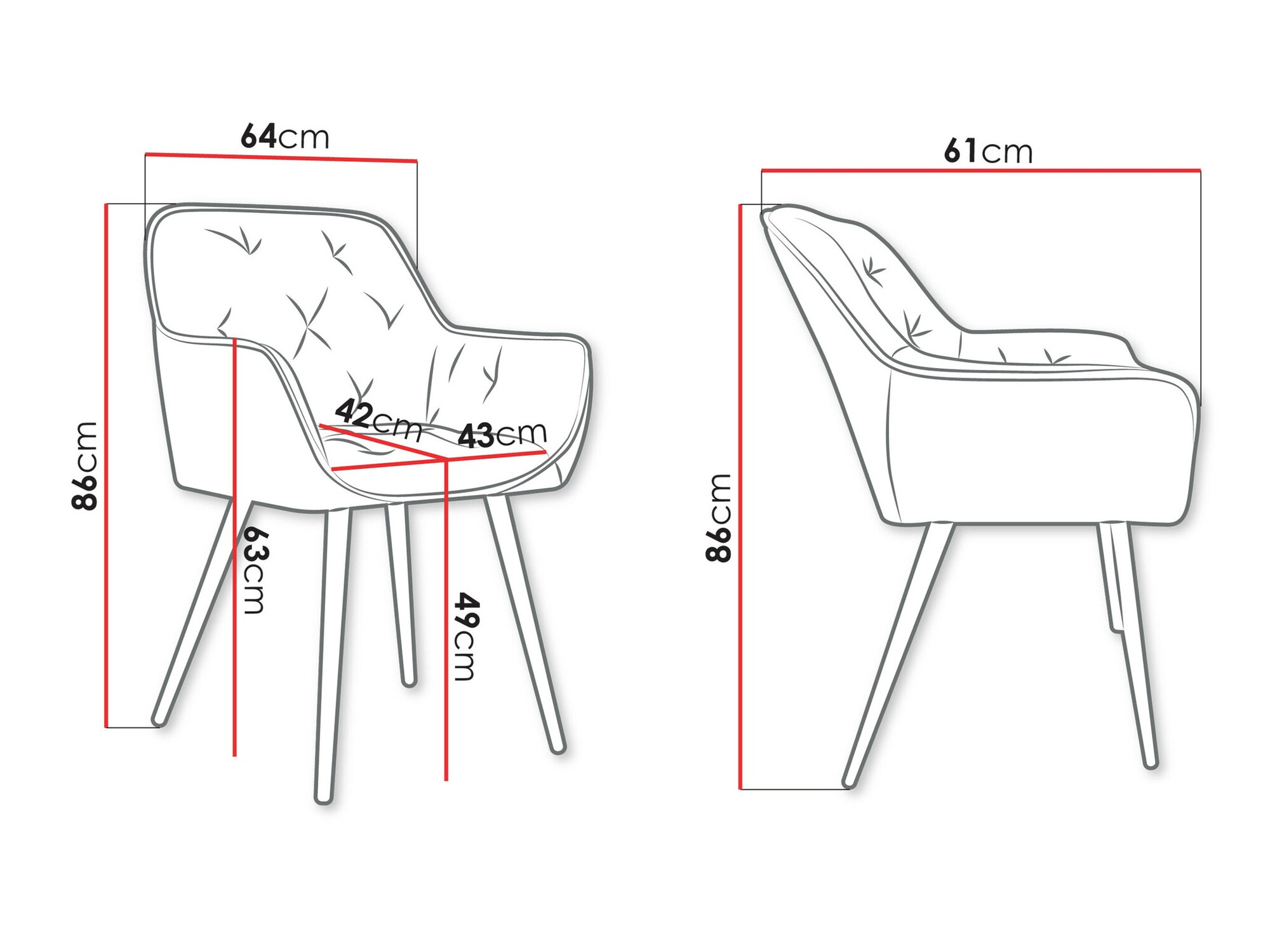 Stoel Jackson 115 (Zwart + Magic Velvet 2217)