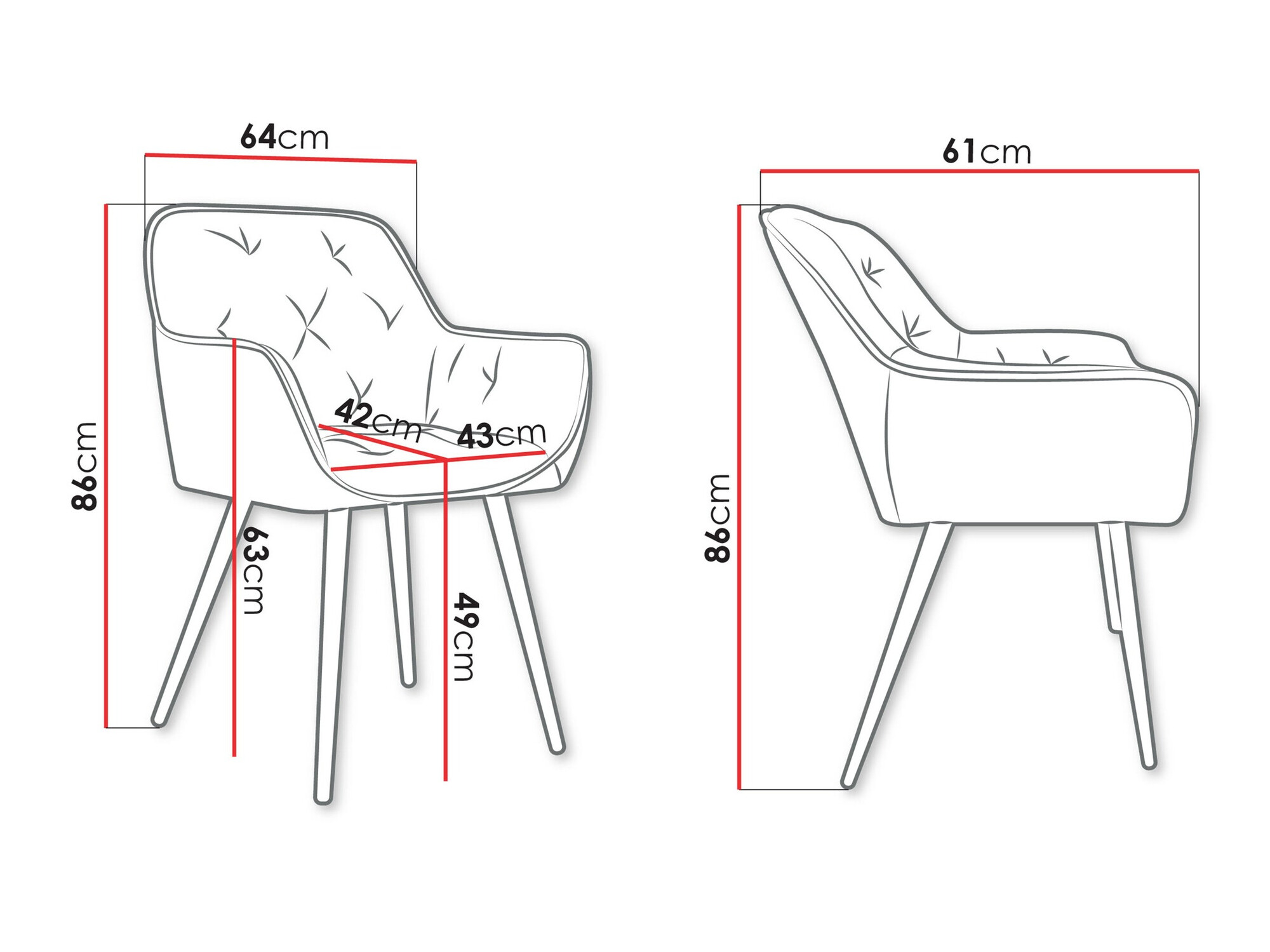 Stoel Jackson 115 (Zwart + Magic Velvet 2219)