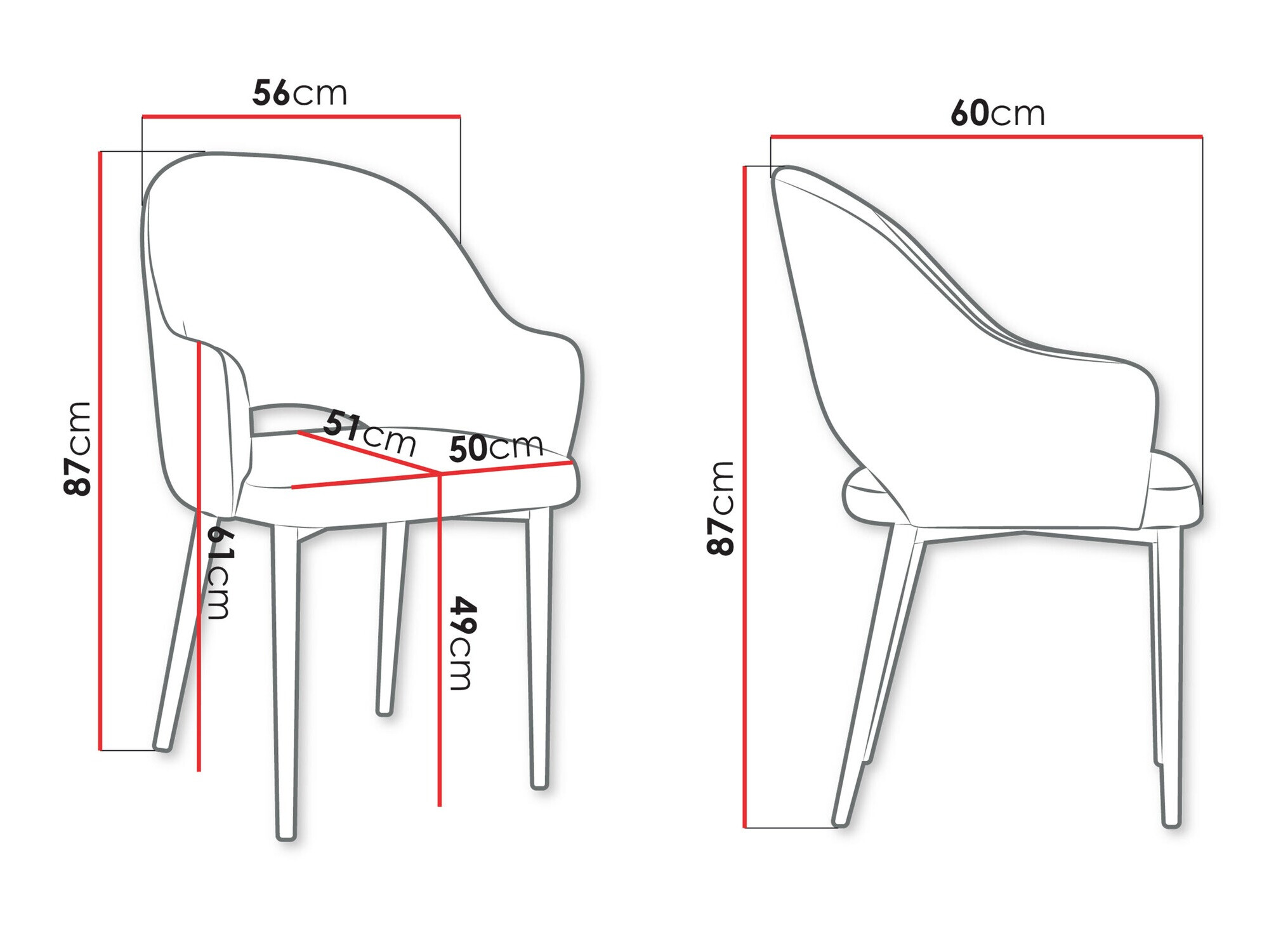 Stoel Jackson 116 (Zwart + Magic Velvet 2225)